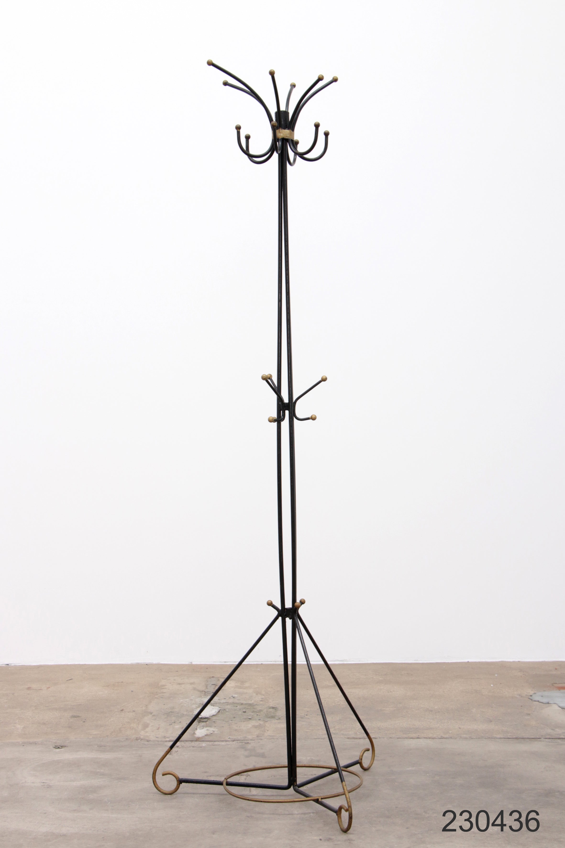 French Hand-Forged Iron Coat Rack by Jean Royère, 1960s