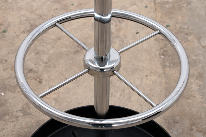 Vintage chrome kapstok met paraplu rek