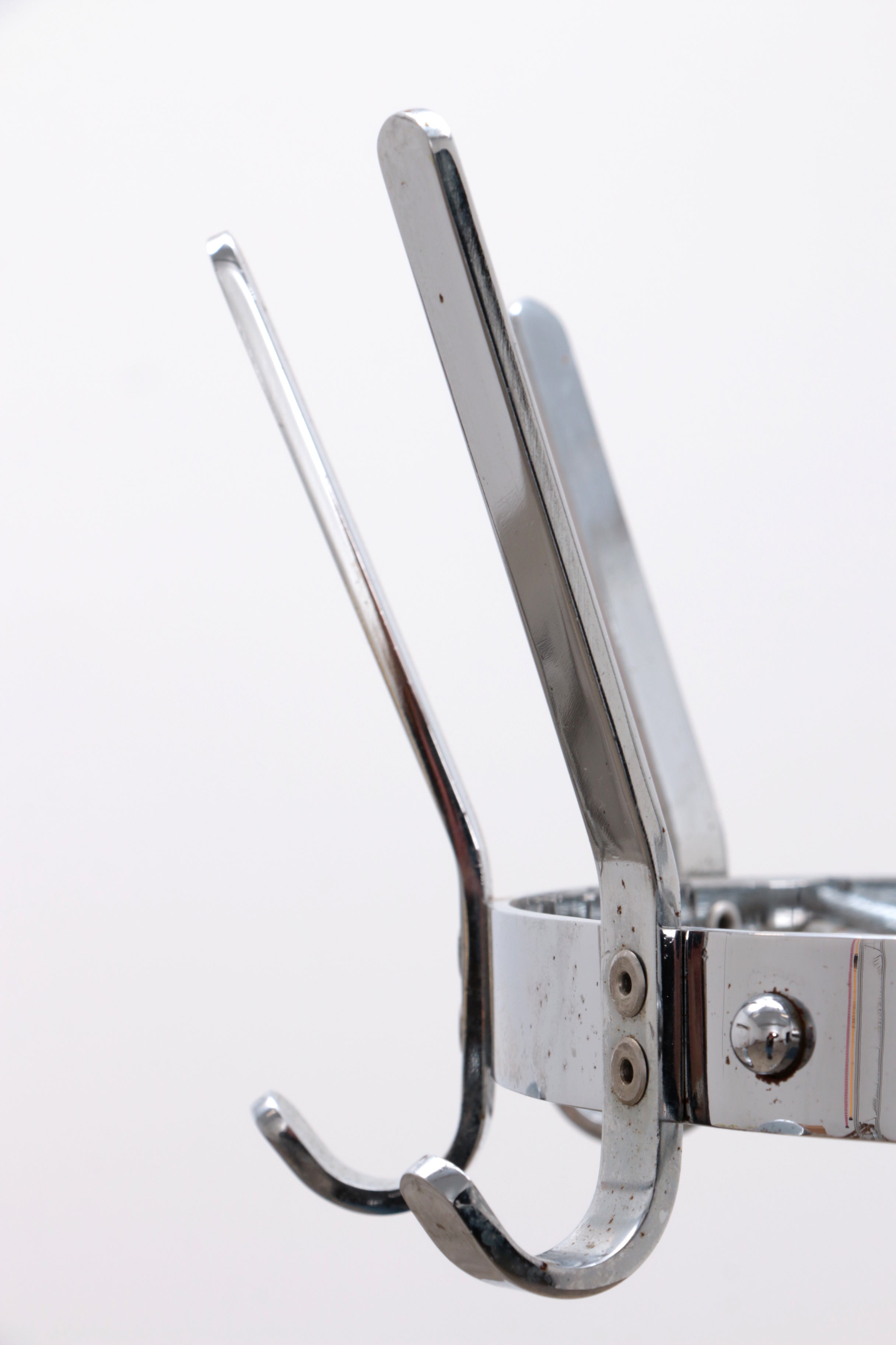 Vintage chrome kapstok met paraplu rek