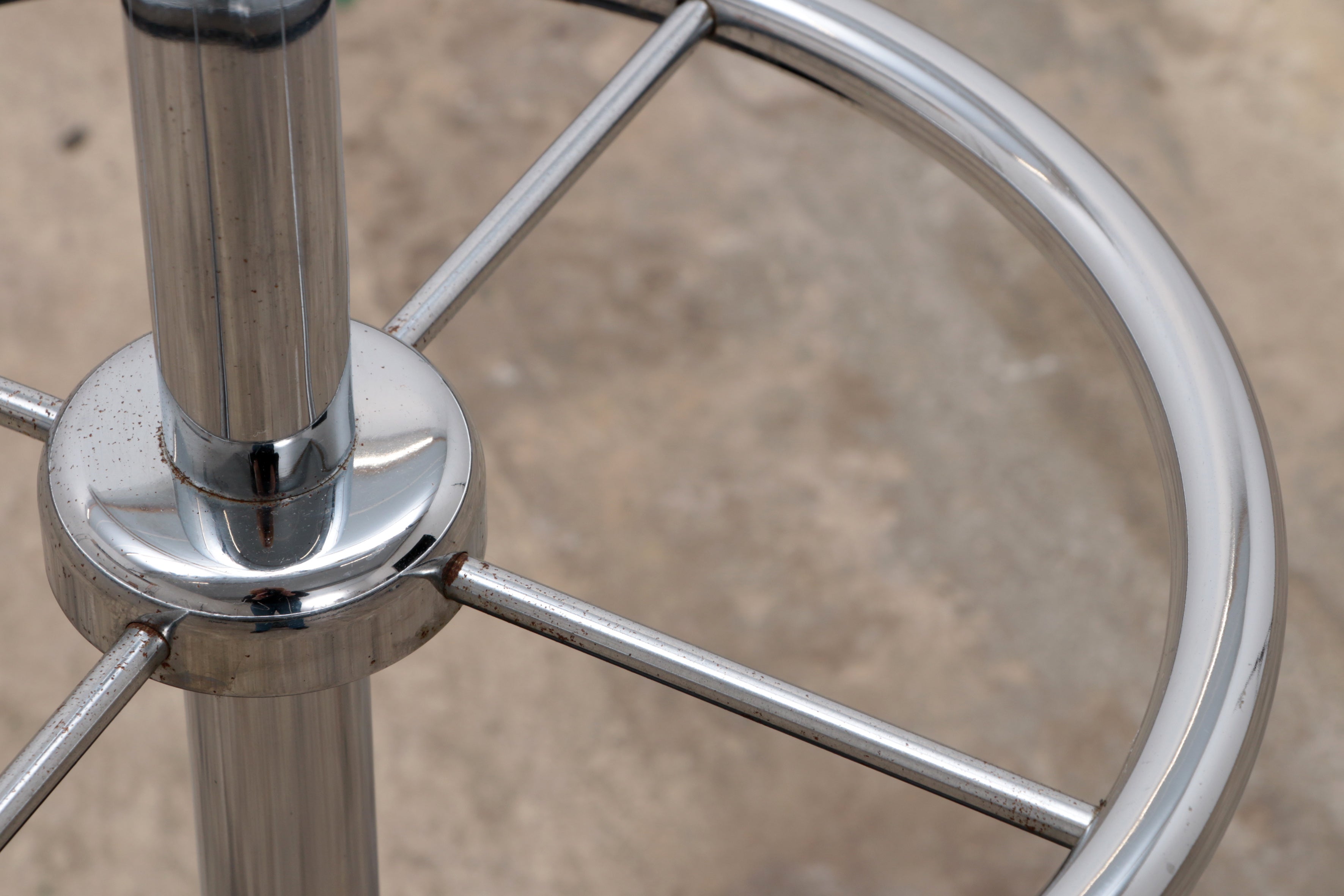 Vintage chrome kapstok met paraplu rek