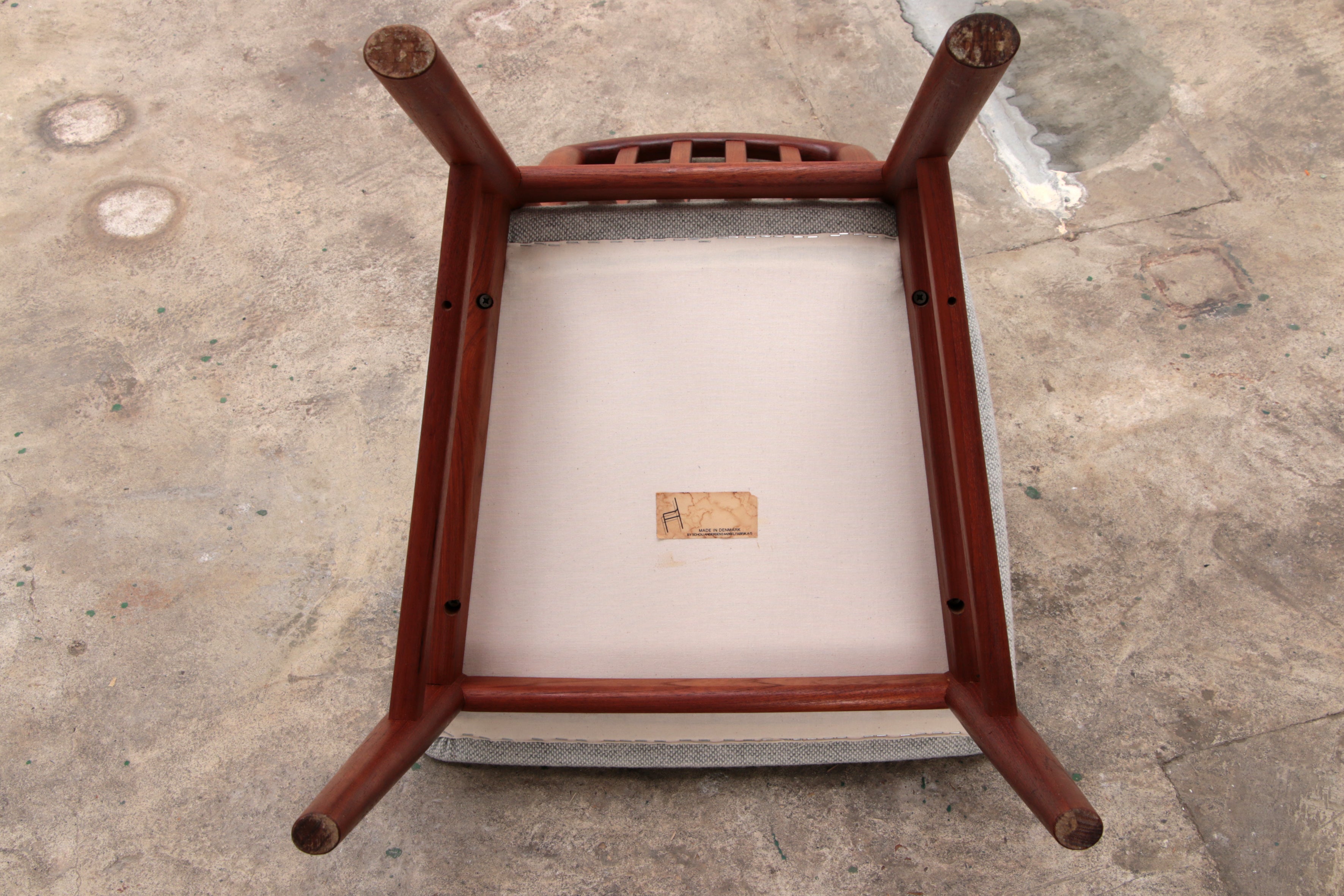 Deense set 4 stoelen Kai Kristiansen en een tafel van Korup,1960 Denemarken.