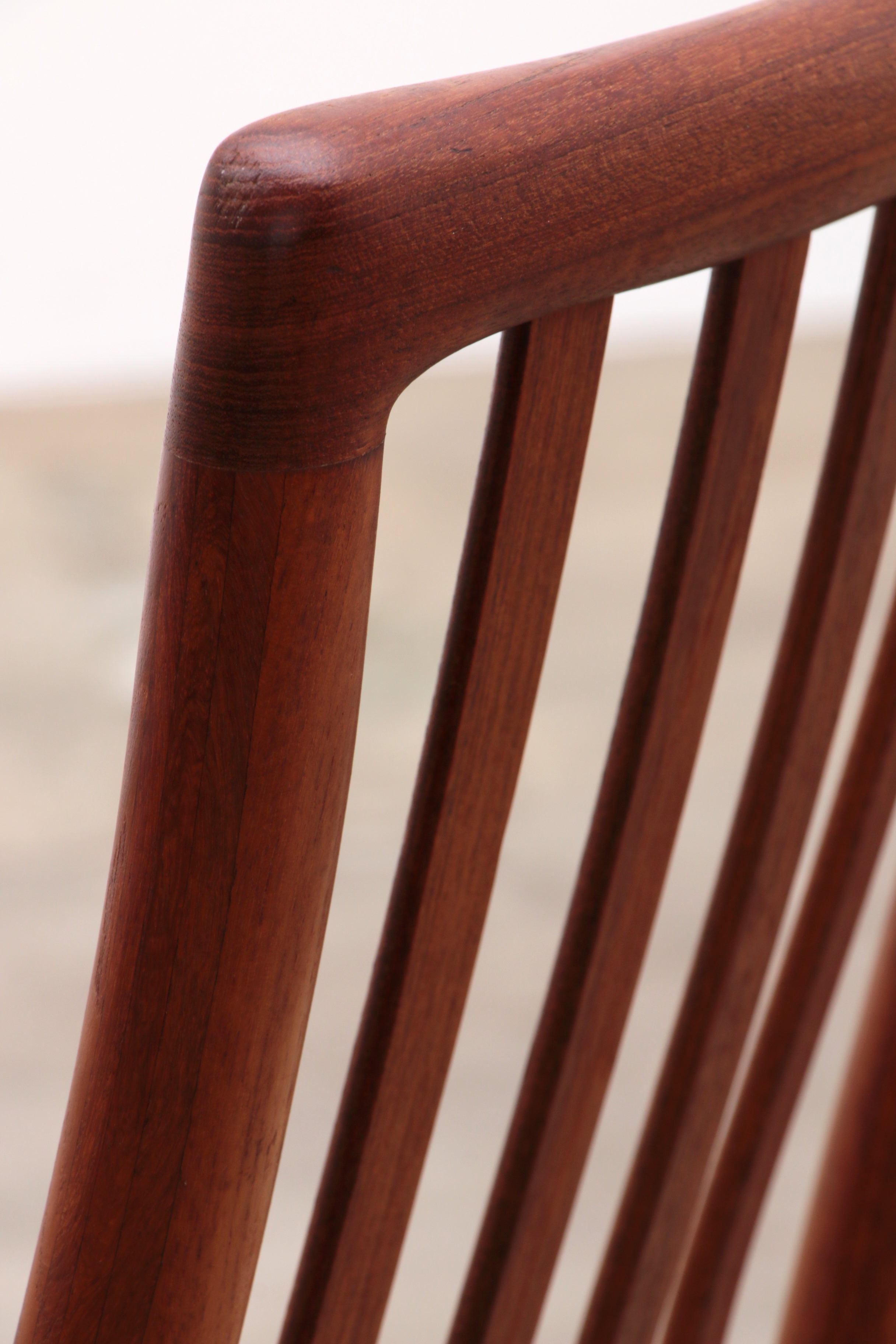 Deense set 4 stoelen Kai Kristiansen en een tafel van Korup,1960 Denemarken.