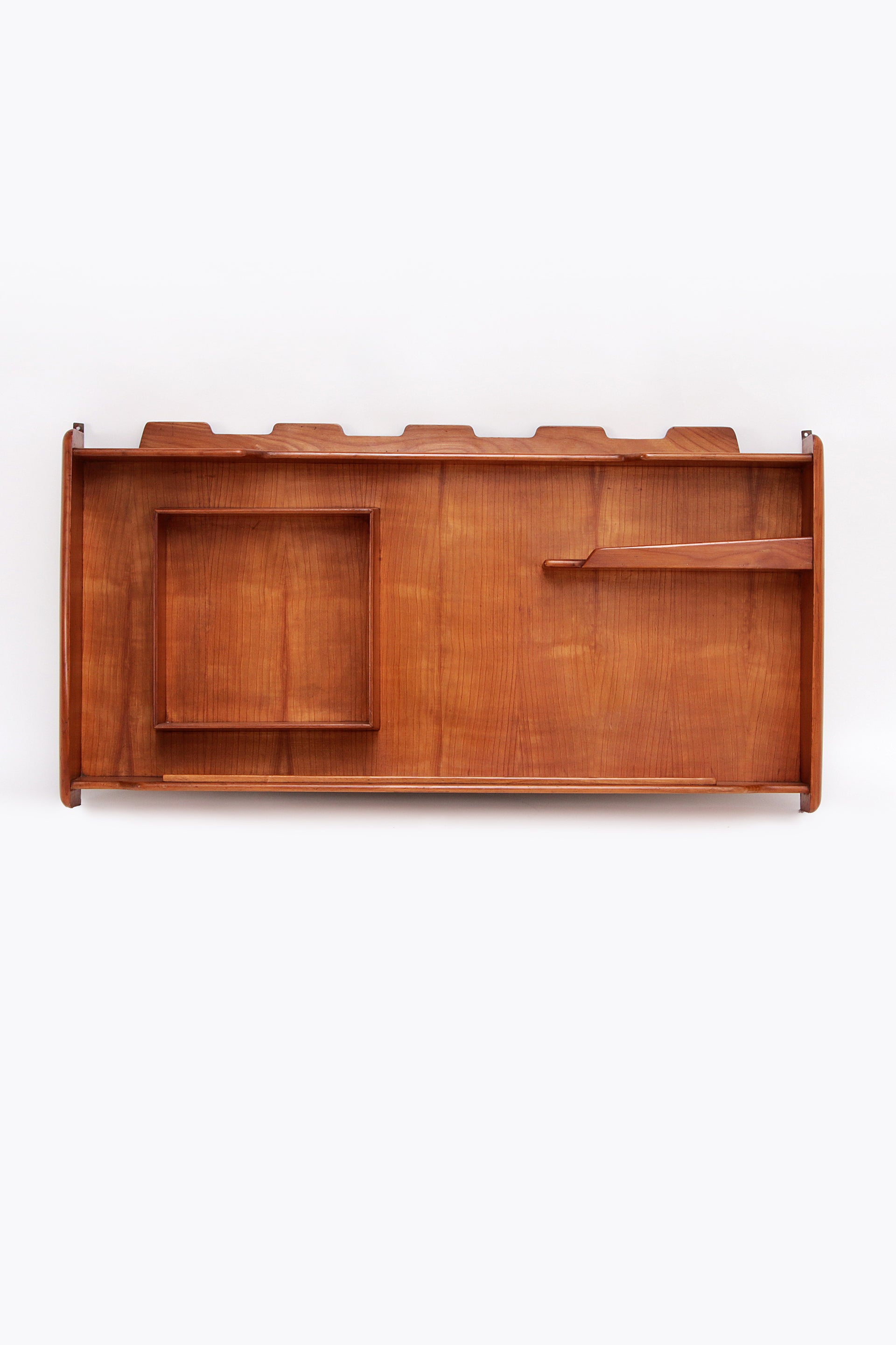 Italian Handmade Walnut Wall Cabinet from the 1960s
