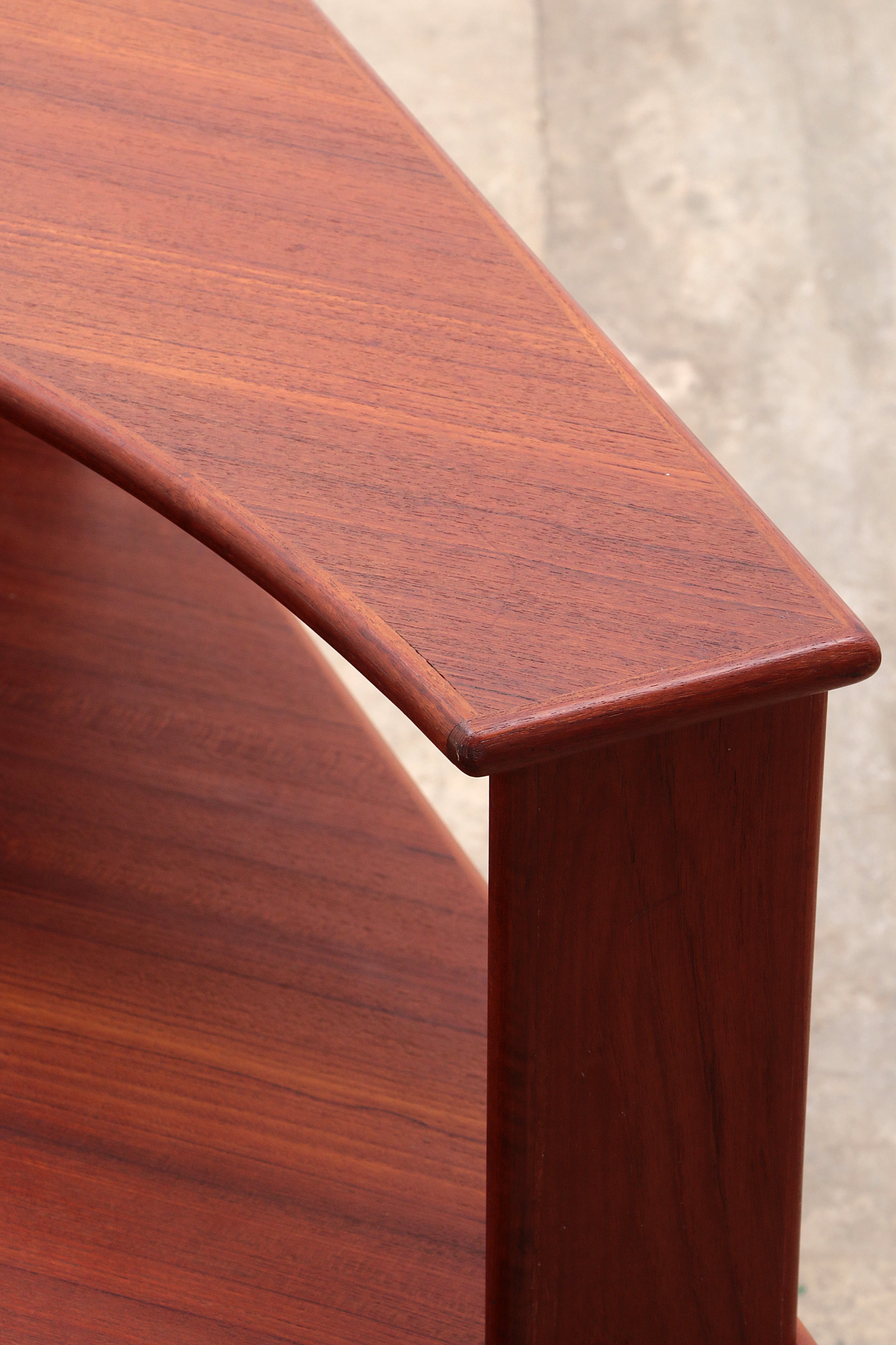 Vintage Zweedse Teakhouten hoektafel van Alf Svensson en Yngvar Sandstrom,1960