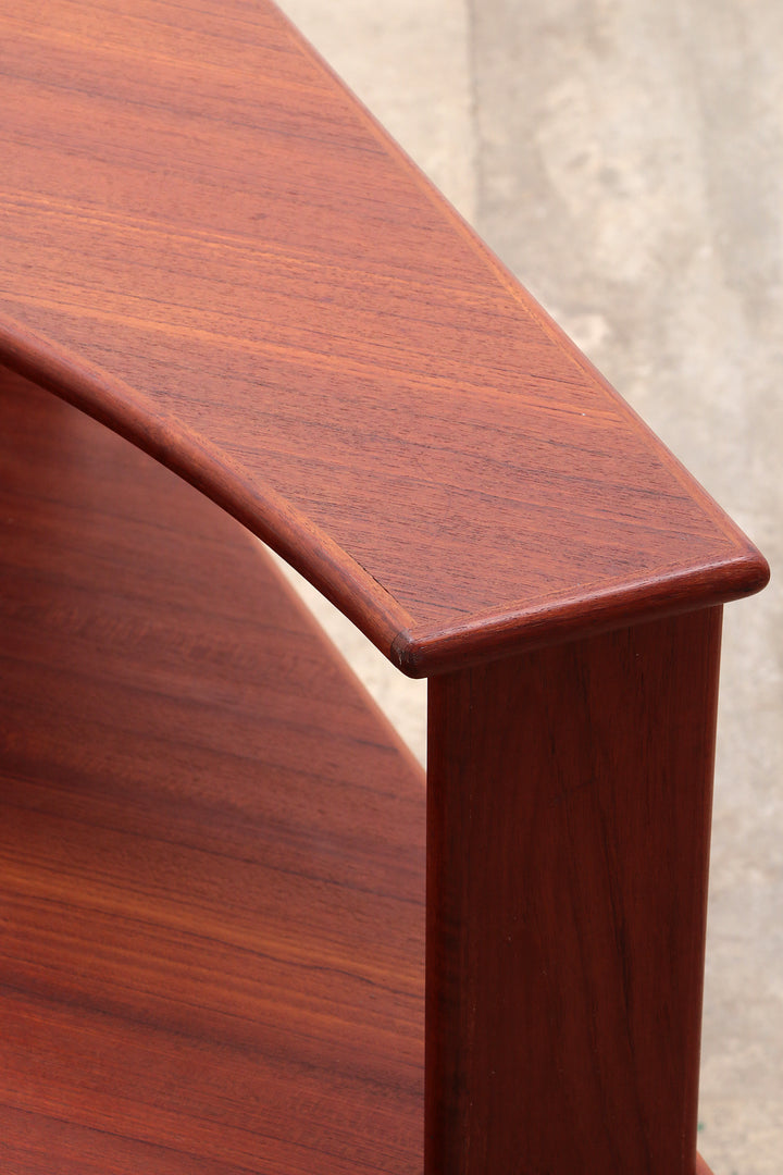 Vintage Zweedse Teakhouten hoektafel van Alf Svensson en Yngvar Sandstrom,1960