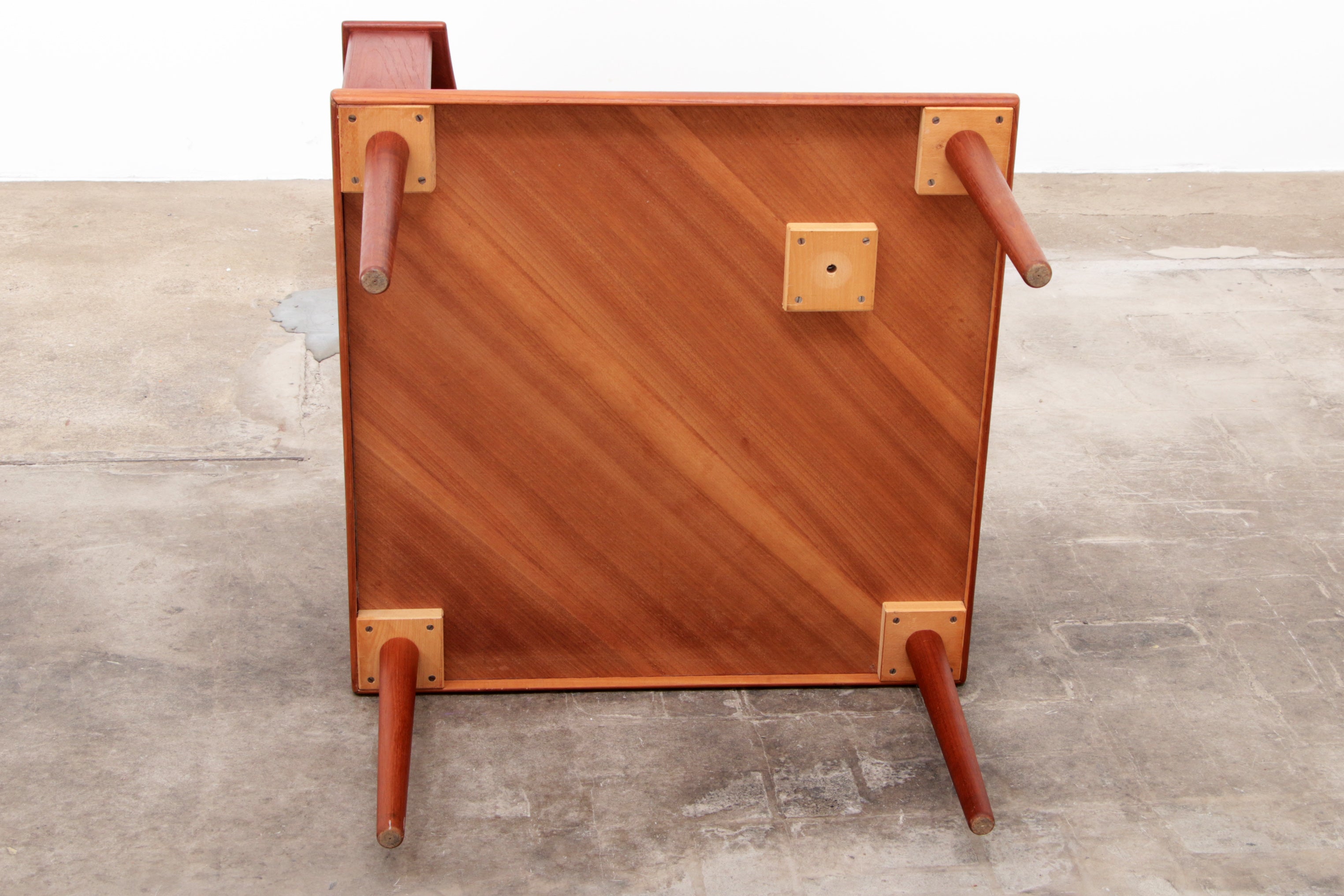 Vintage Zweedse Teakhouten hoektafel van Alf Svensson en Yngvar Sandstrom,1960