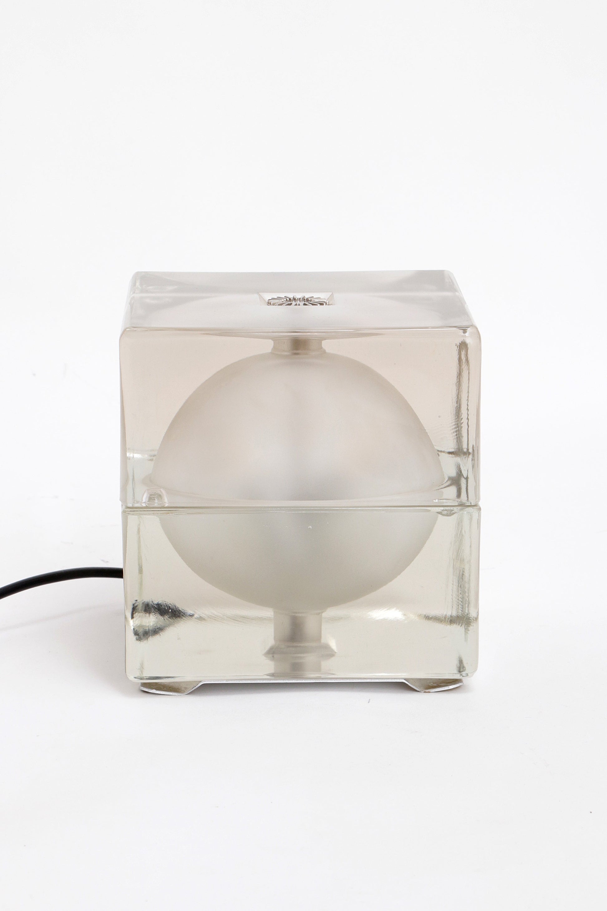 Alessandro Mendini “Cubosfera” Table Lamp Metal Crome Glass 1968 Italy