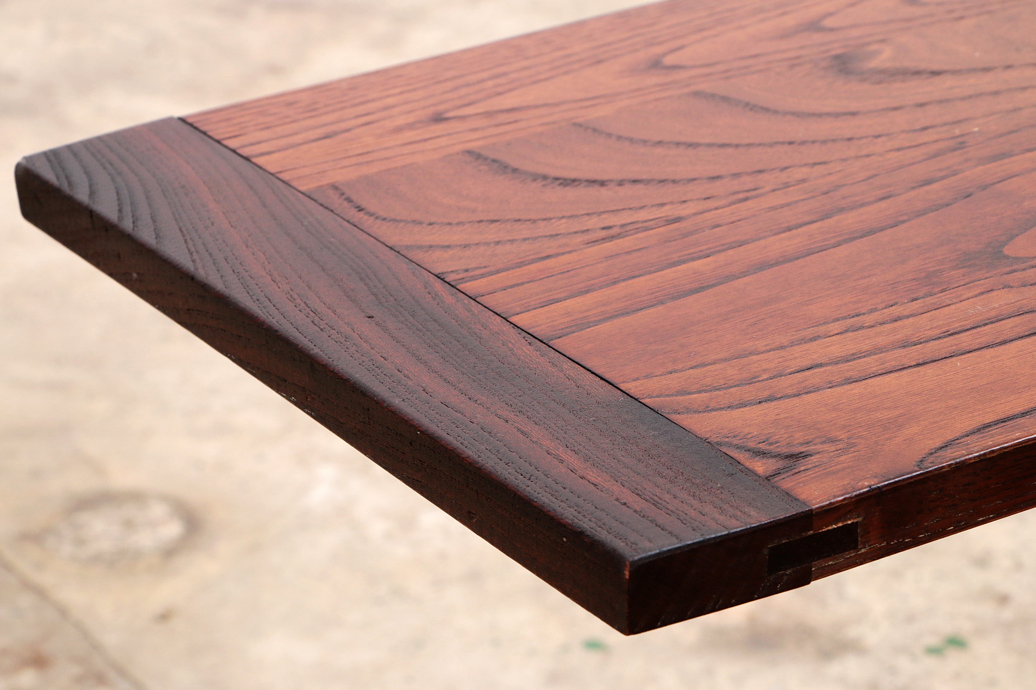 Vintage Houten asymmetrische salontafel Model X jaren70,Italie