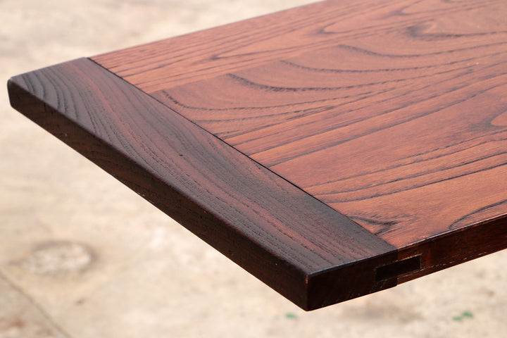 Vintage Houten asymmetrische salontafel Model X jaren70,Italie