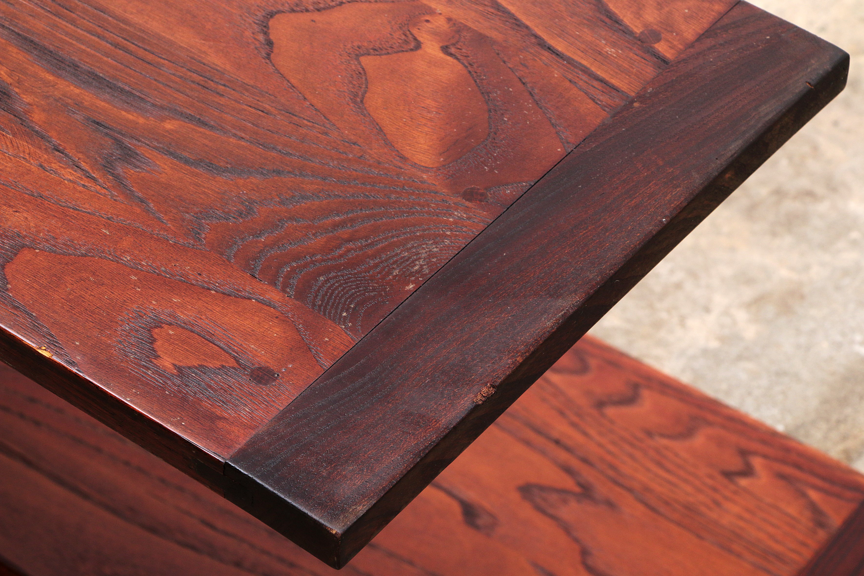 Vintage Houten asymmetrische salontafel Model X jaren70,Italie