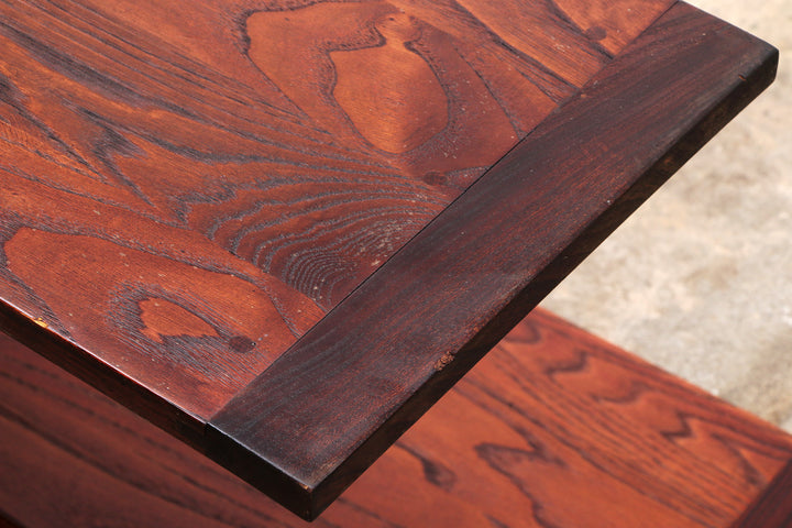 Vintage Houten asymmetrische salontafel Model X jaren70,Italie