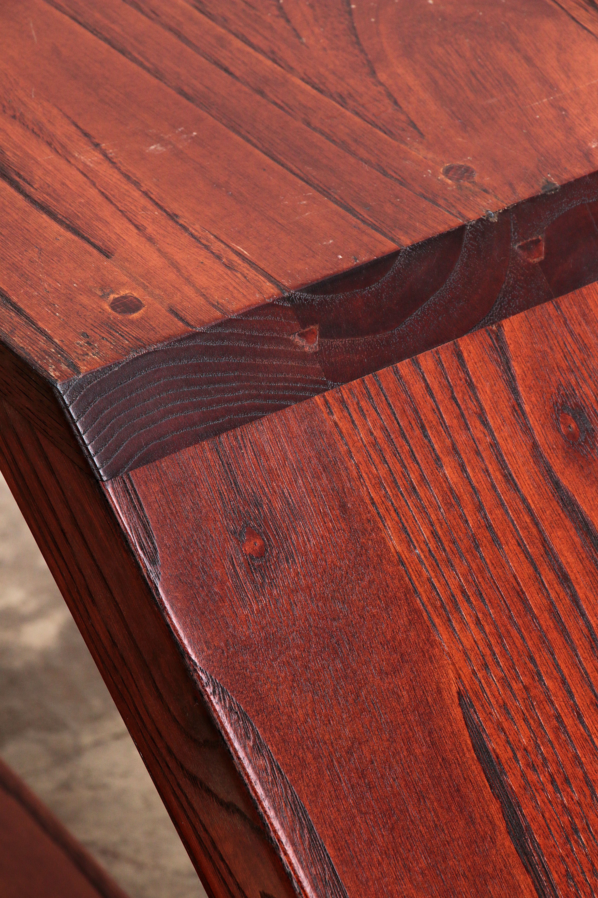 Vintage Houten asymmetrische salontafel Model X jaren70,Italie