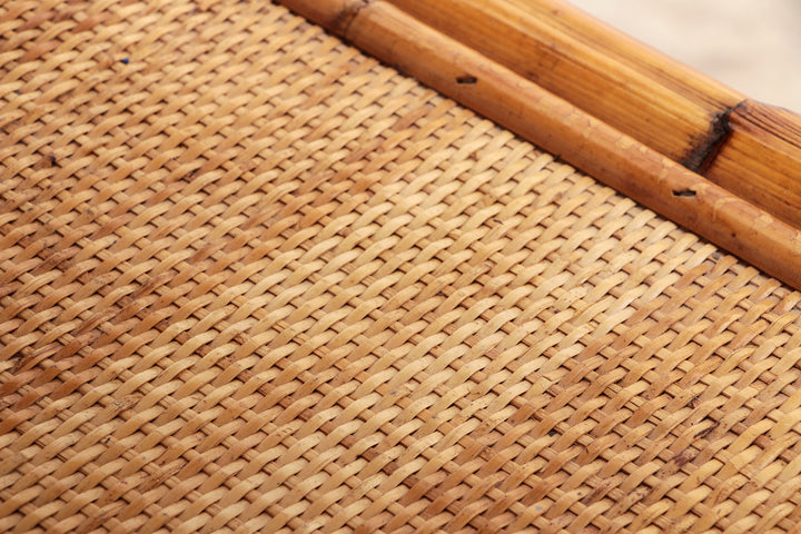 Groot mediterranean Bamboe Wandmeubel  Roomdivader of boekenkast 1970 Italie