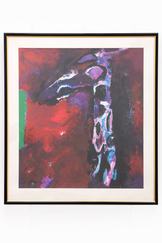 Nico Molenkamp schilderij Giraffe oplage 2/20 (1920-1998) Nederland.