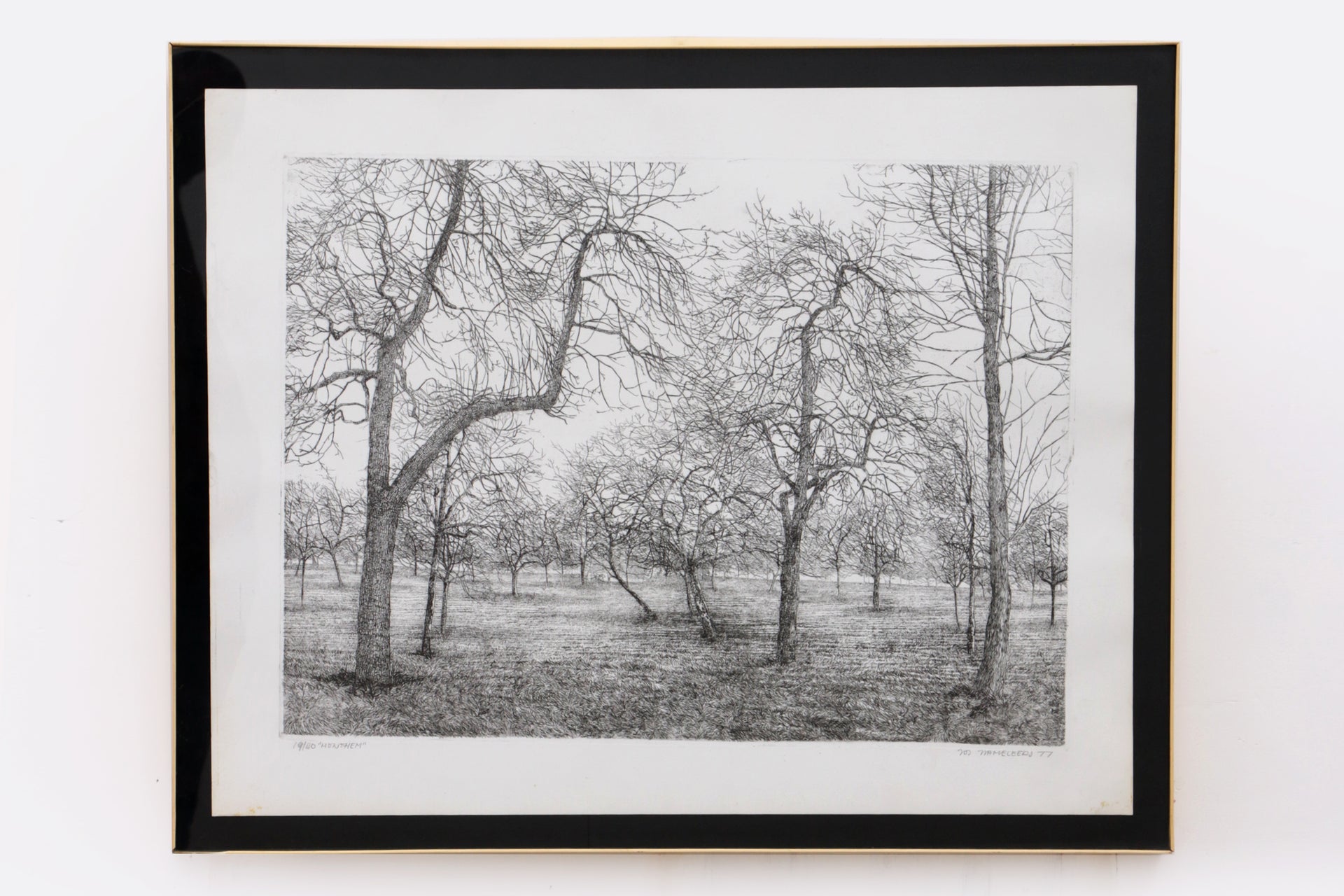 Beautiful Etching by Jos Hameleers, 1948 – Honthem