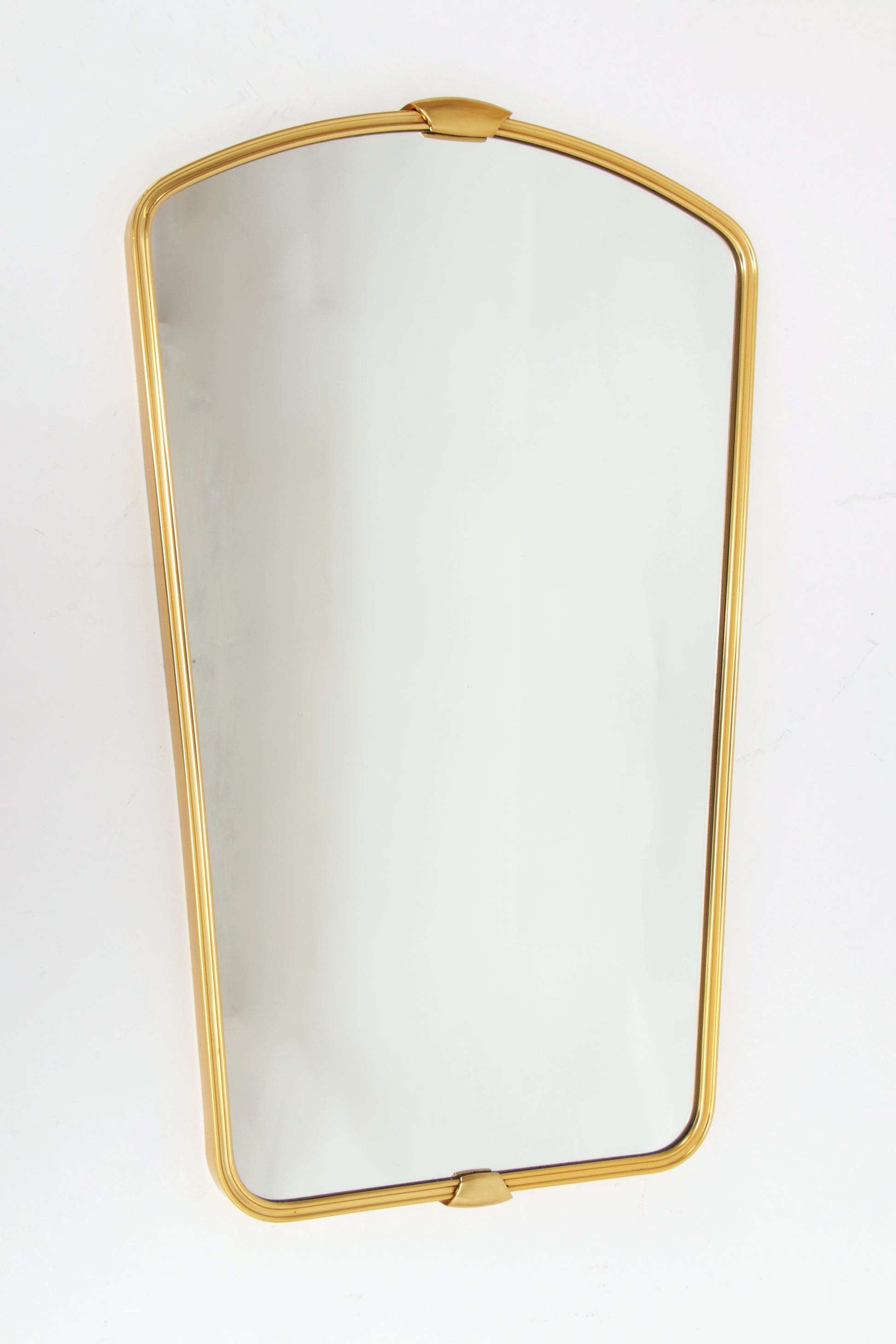 Vintage Hollywood Regency Messing wandkapstok met spiegel,1970