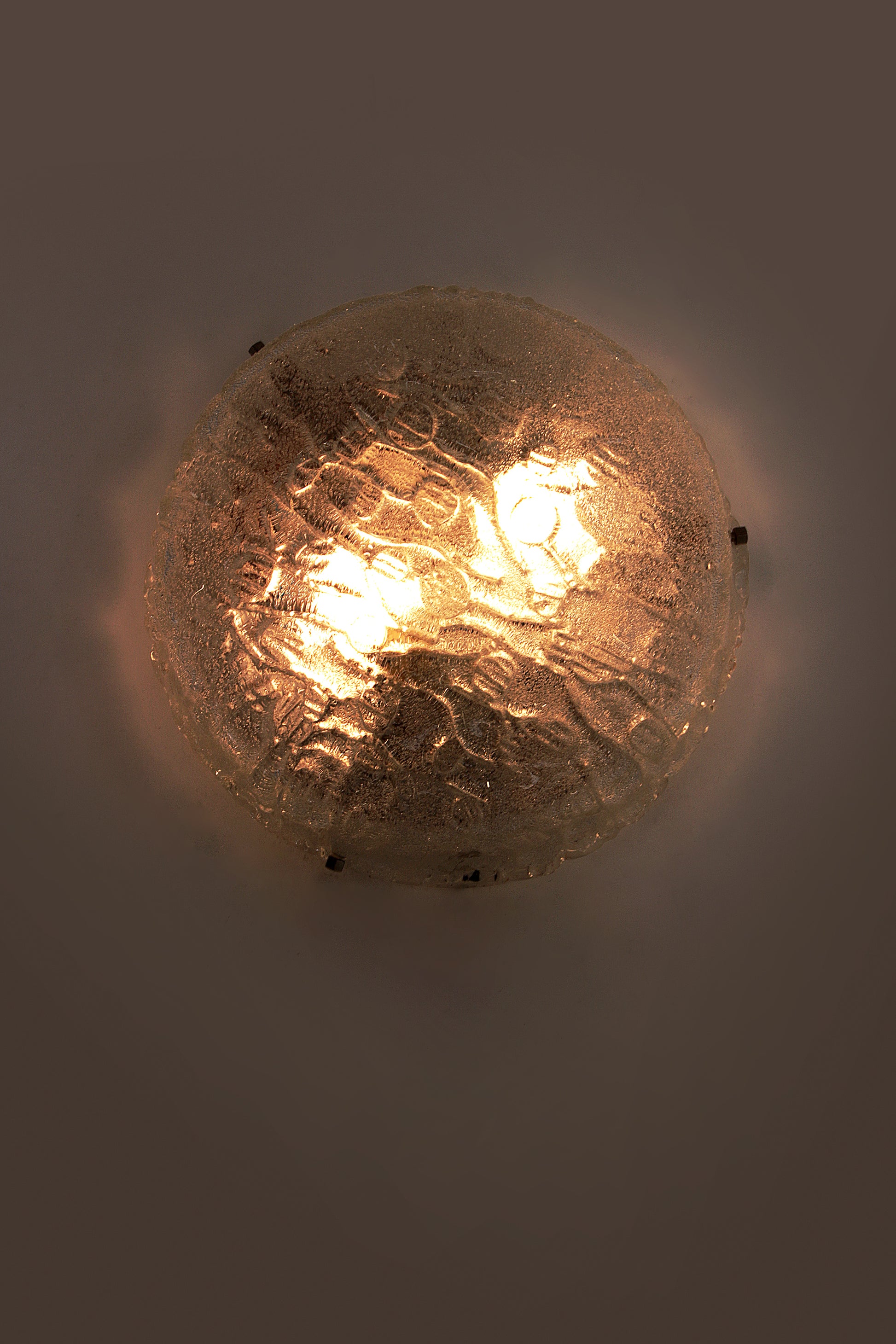 Duitse vintage ronde plafondlamp of wandlamp van Kaiser Idell, 1960s