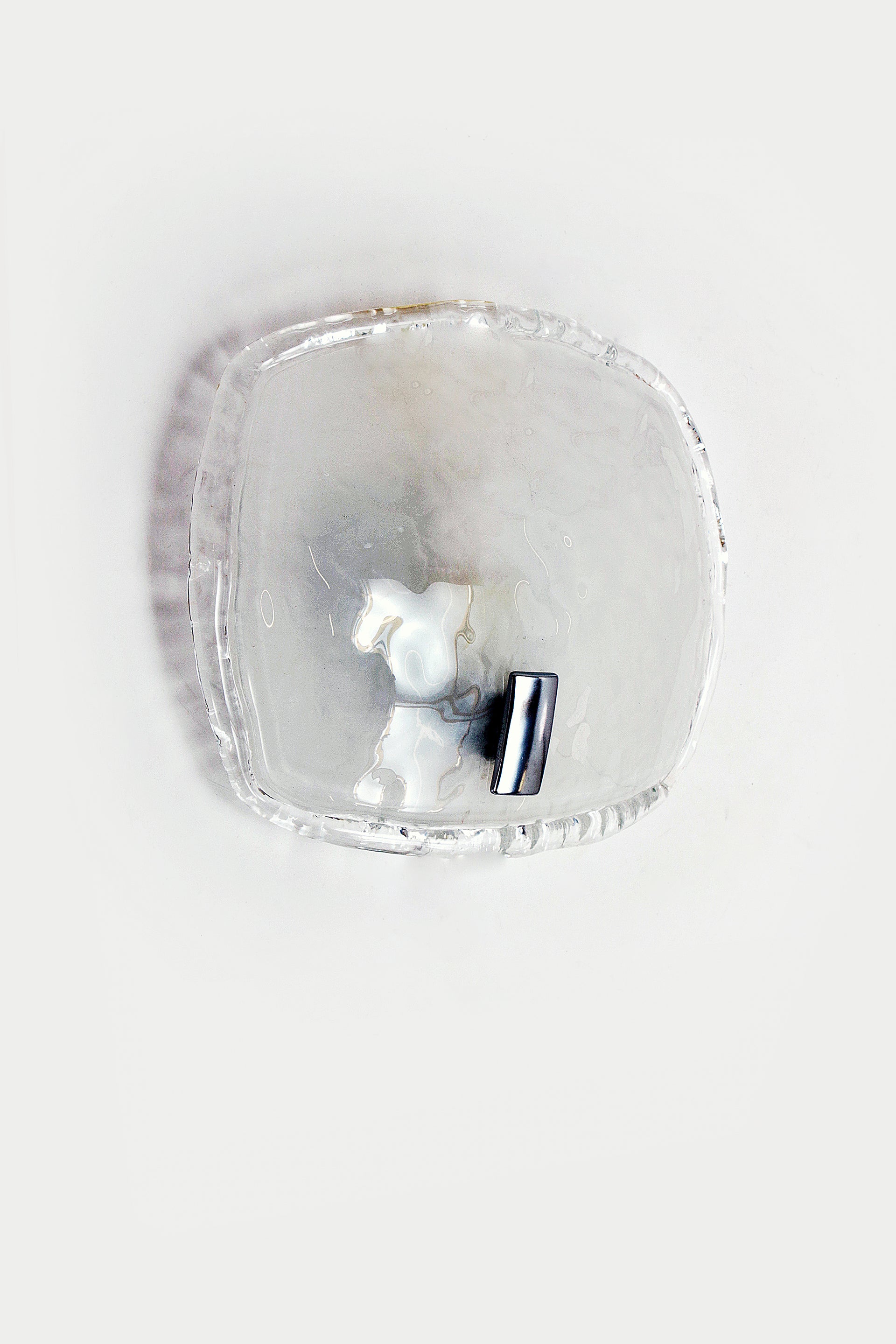 Vintage Murano wandlamp met gesatineerd Glas, 1960 Italie.