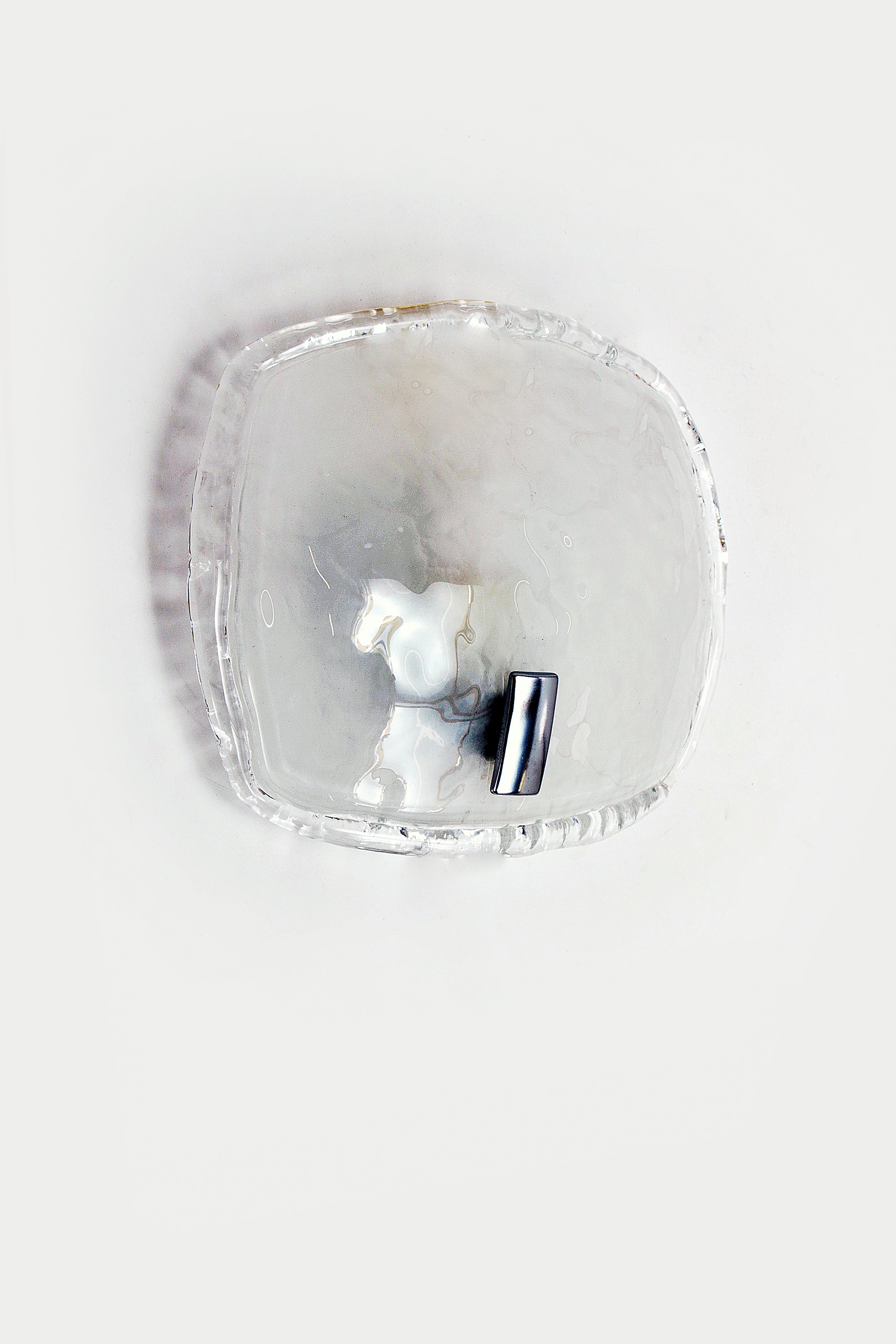 Vintage Murano wandlamp met gesatineerd Glas, 1960 Italie.