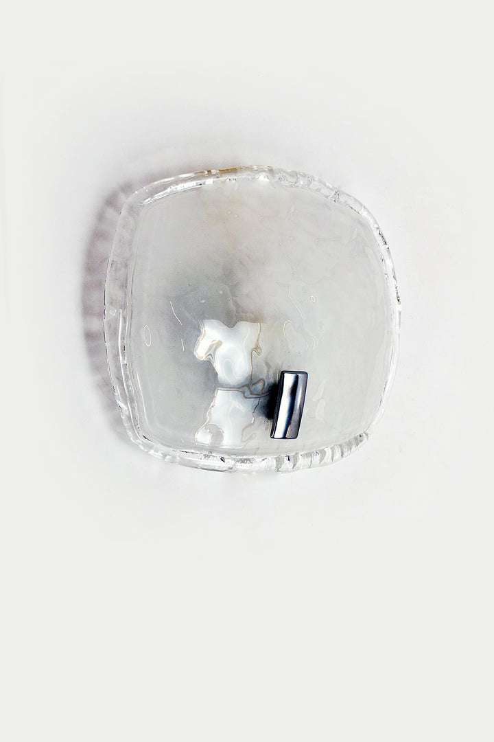 Vintage Murano wandlamp met gesatineerd Glas, 1960 Italie.