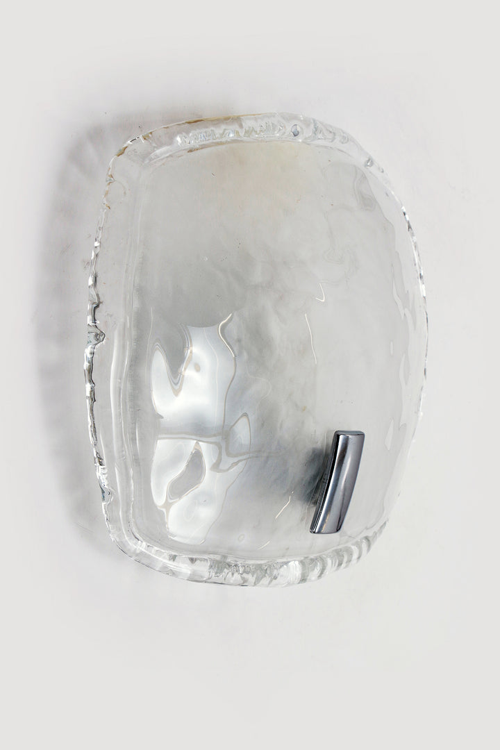 Vintage Murano wandlamp met gesatineerd Glas, 1960 Italie.