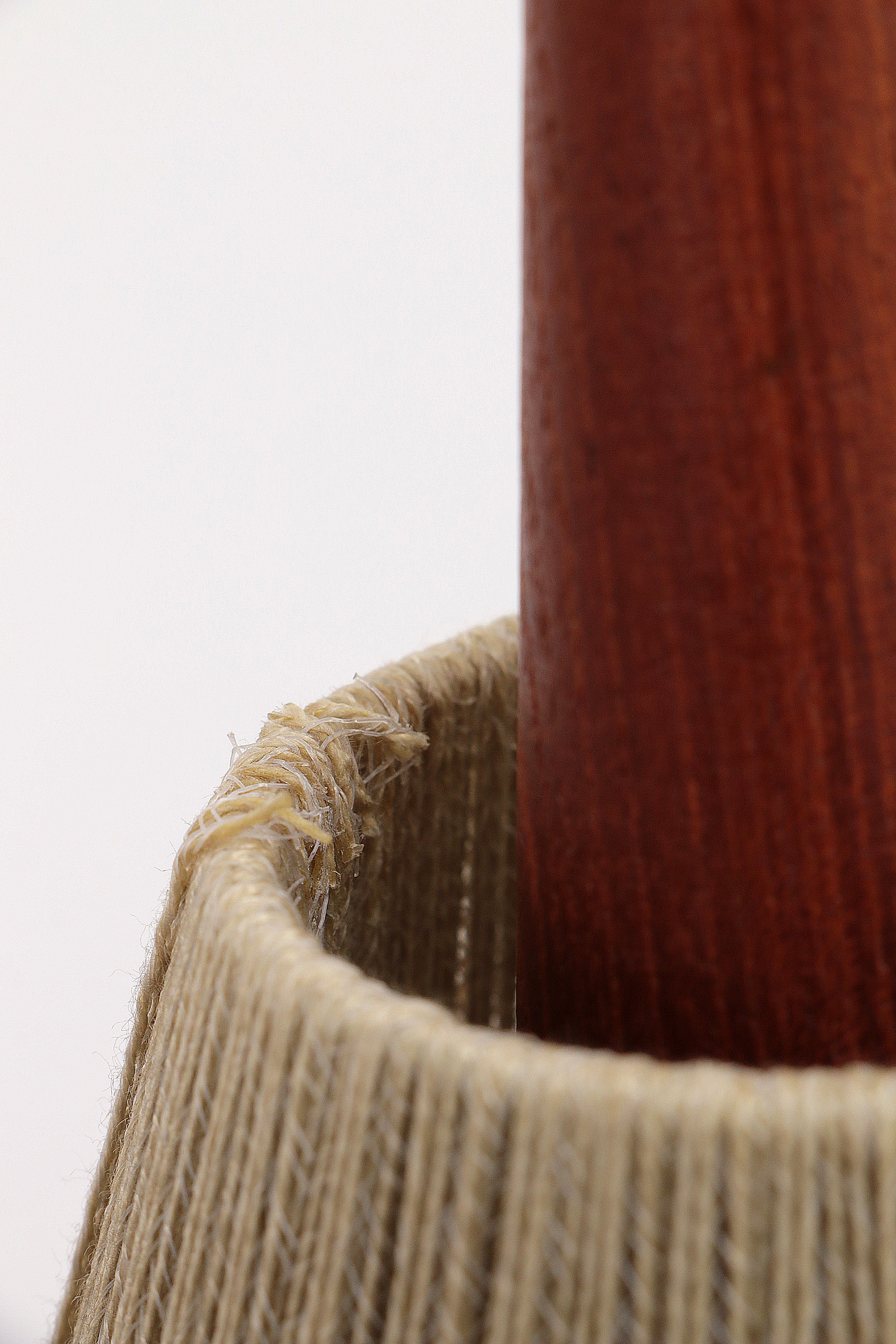 Vintage hanglamp met twee kapjes en teak,1960 Zweden