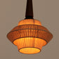 Vintage Hanglamp gemaakt van touw en teak,1960 Zweden.