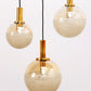 Vintage Set van drie Glashutte limburg hanglampen,1960 Duitsland.