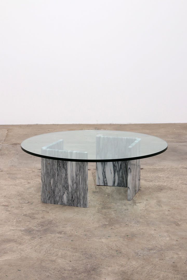 Vintage Design Italiaanse marmeren vintage salontafel,1970 Italie