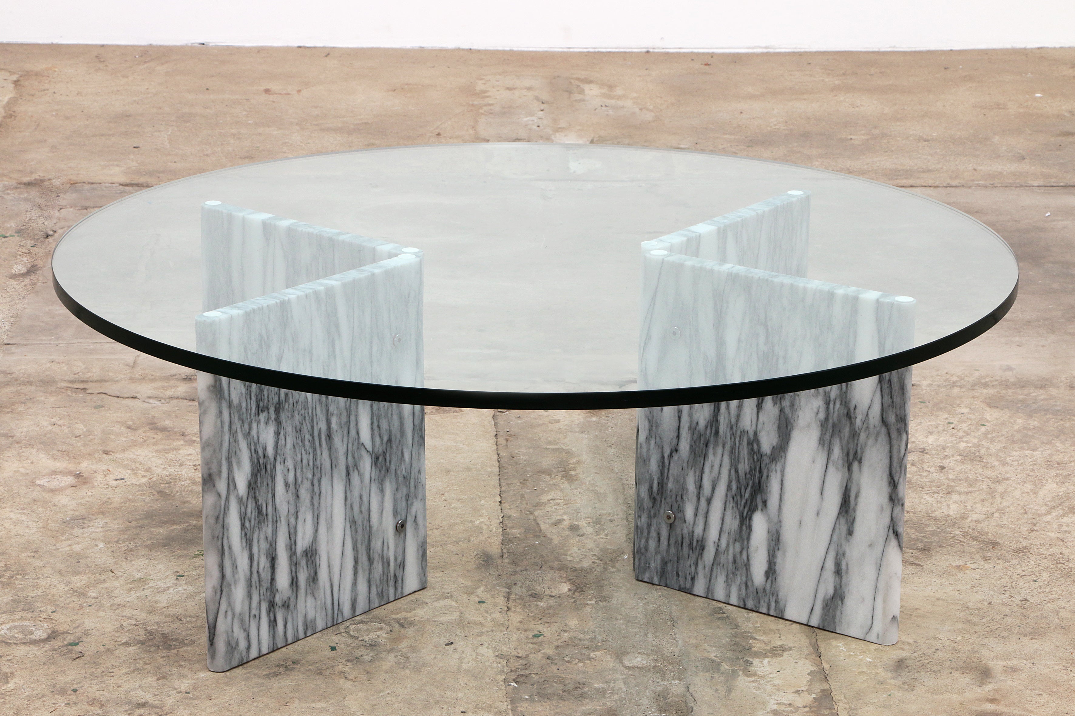 Vintage Design Italiaanse marmeren vintage salontafel,1970 Italie