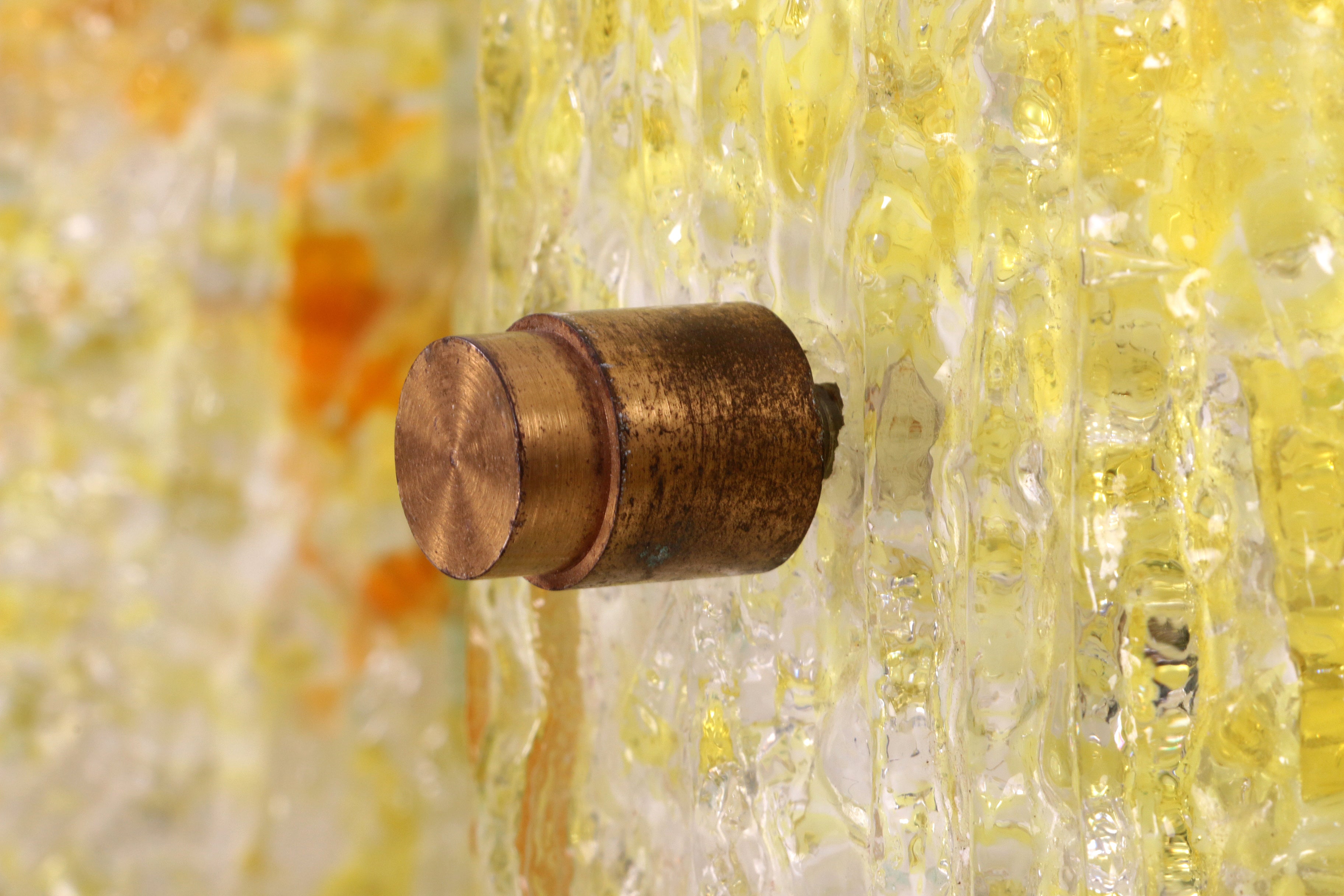 Zeldzame set Philips Wandlampen met Murano glazen kap jaren 50