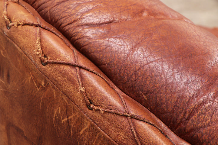 Vintage Gognac kleur Lounge set van Illum Wikkelso voor Ryesberg Mobler 1970