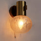 Hans-Age Jakobsen brass wall lamp with glass Sweden 1960