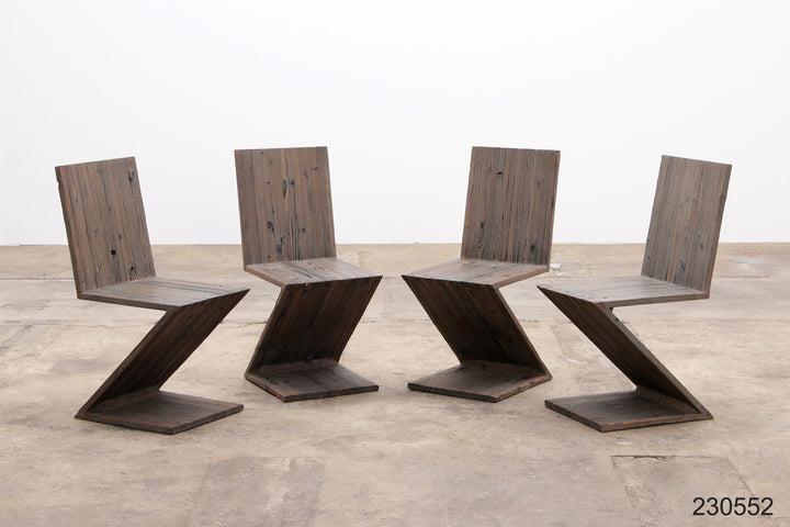 Rietveld Zigzagstoel - Klassiek Designmeubel in Amerikaans Grenen 1950