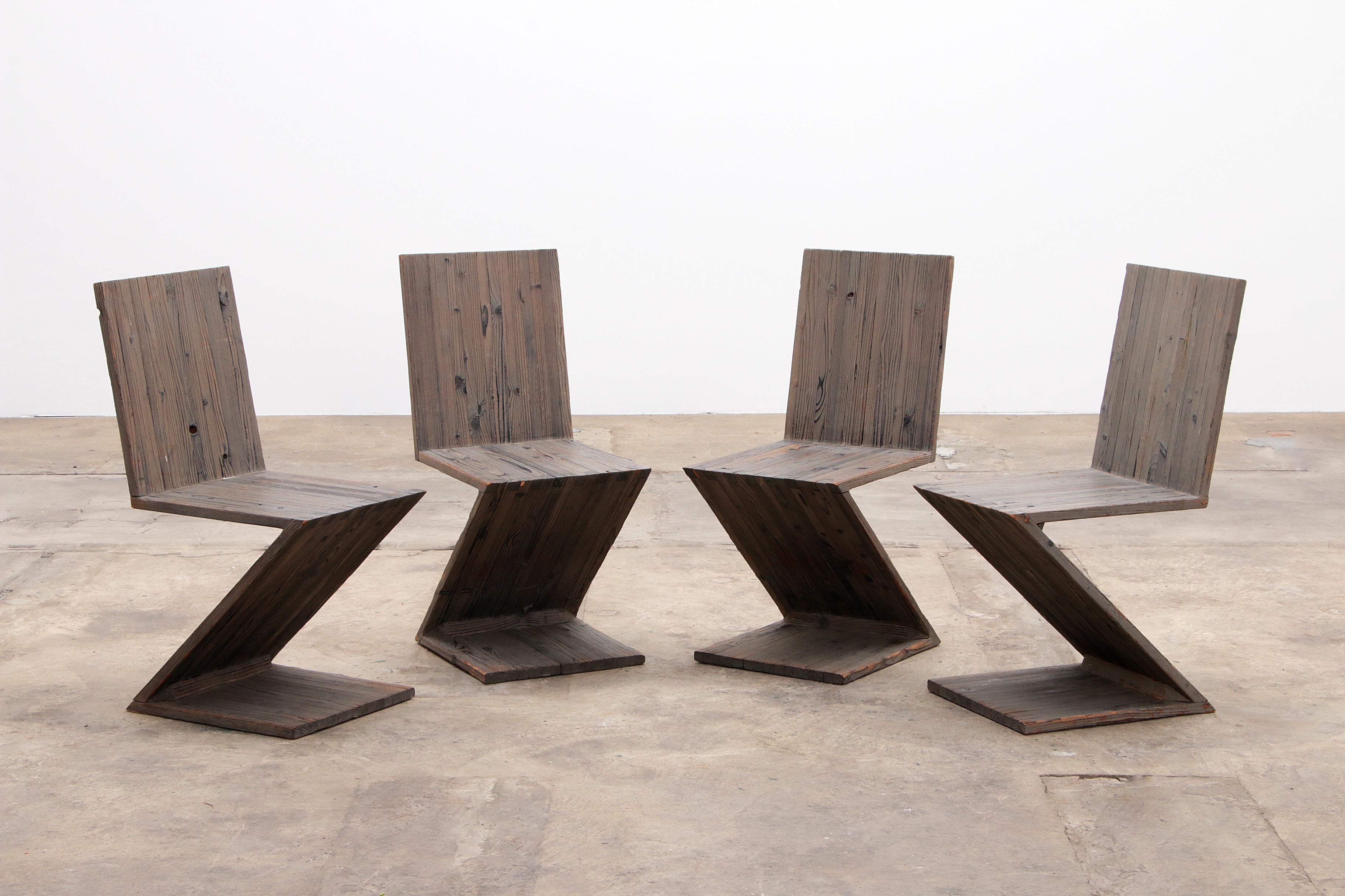 Rietveld Zigzagstoel - Klassiek Designmeubel in Amerikaans Grenen 1950