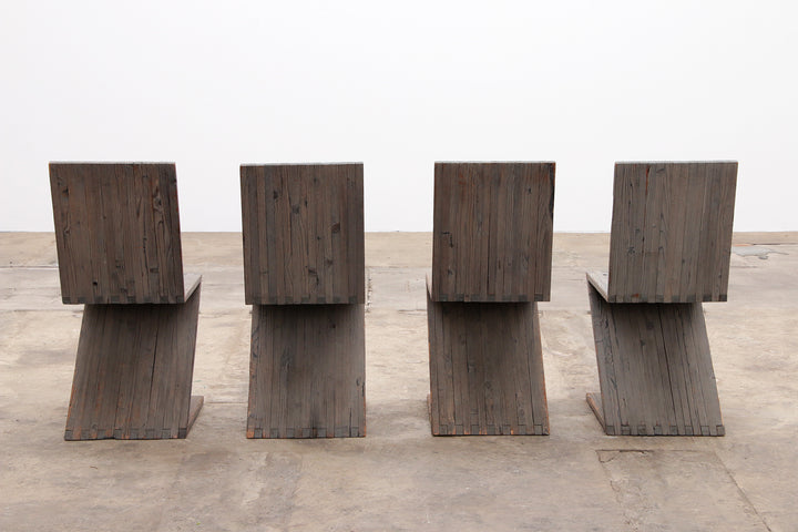 Rietveld Zigzagstoel - Klassiek Designmeubel in Amerikaans Grenen 1950