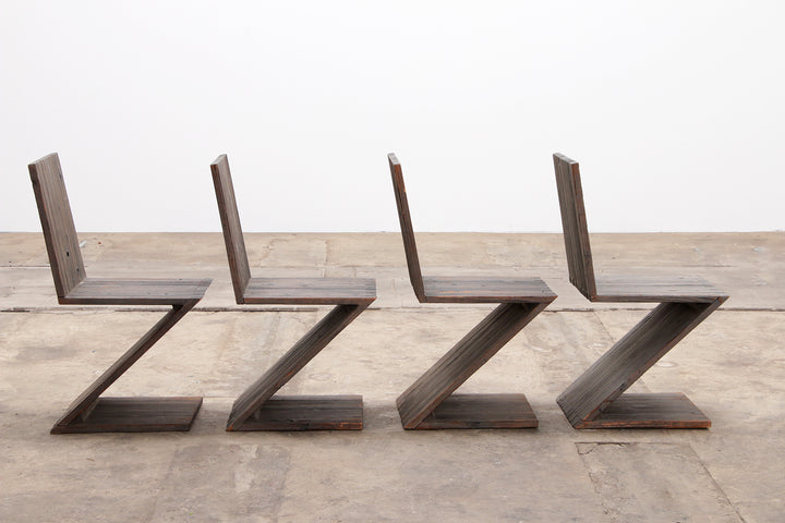 Rietveld Zigzagstoel - Klassiek Designmeubel in Amerikaans Grenen 1950