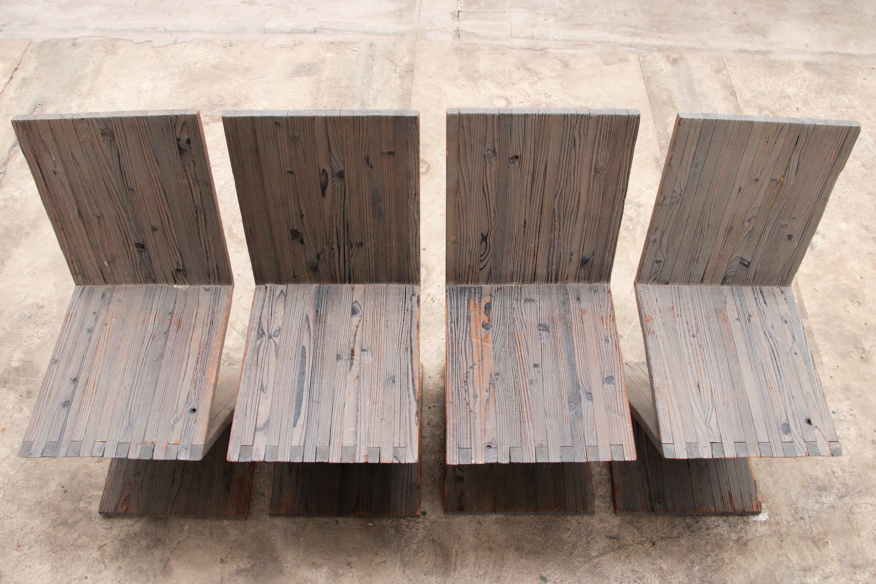 Rietveld Zigzagstoel - Klassiek Designmeubel in Amerikaans Grenen 1950