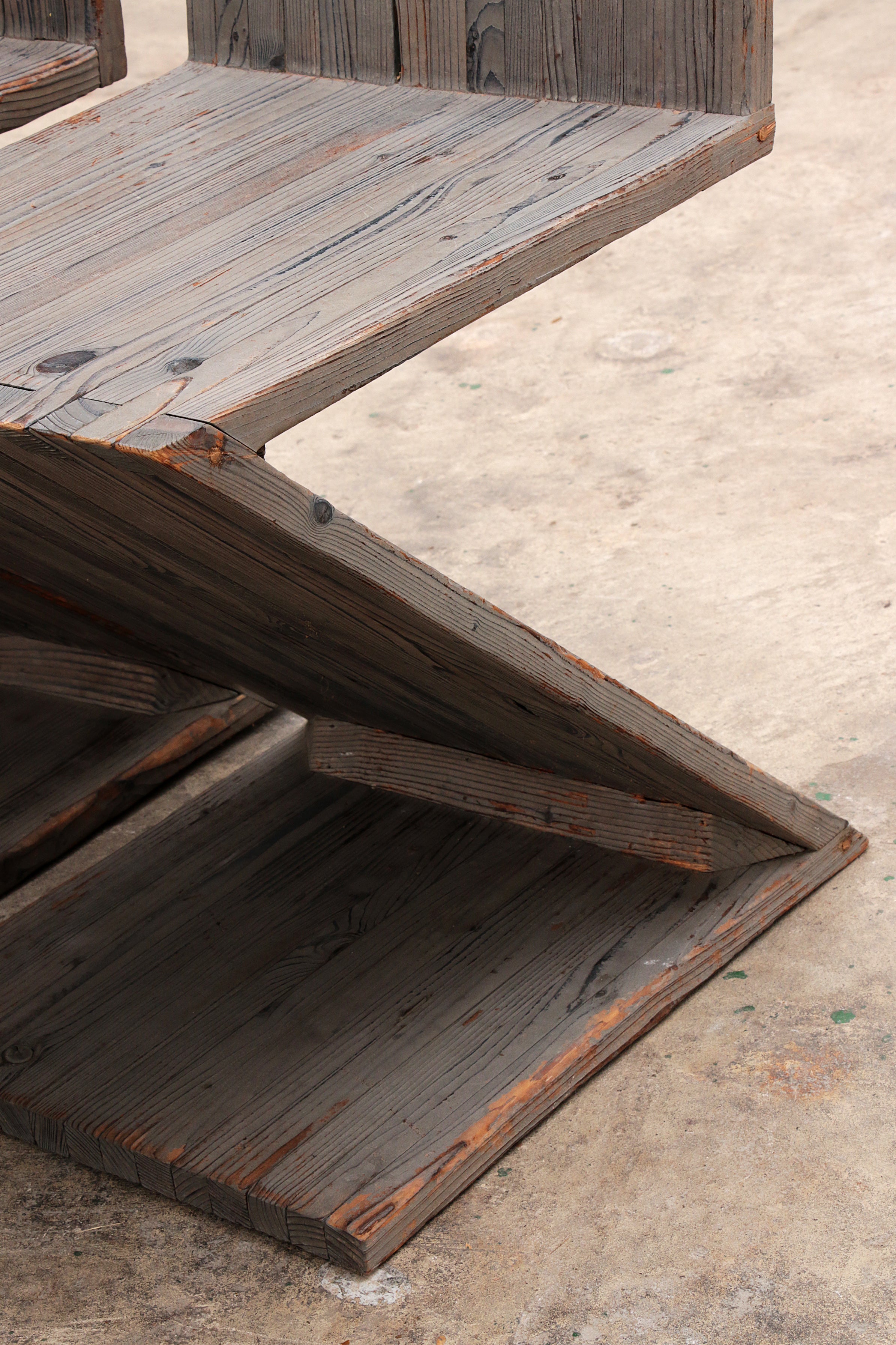 Rietveld Zigzagstoel - Klassiek Designmeubel in Amerikaans Grenen 1950