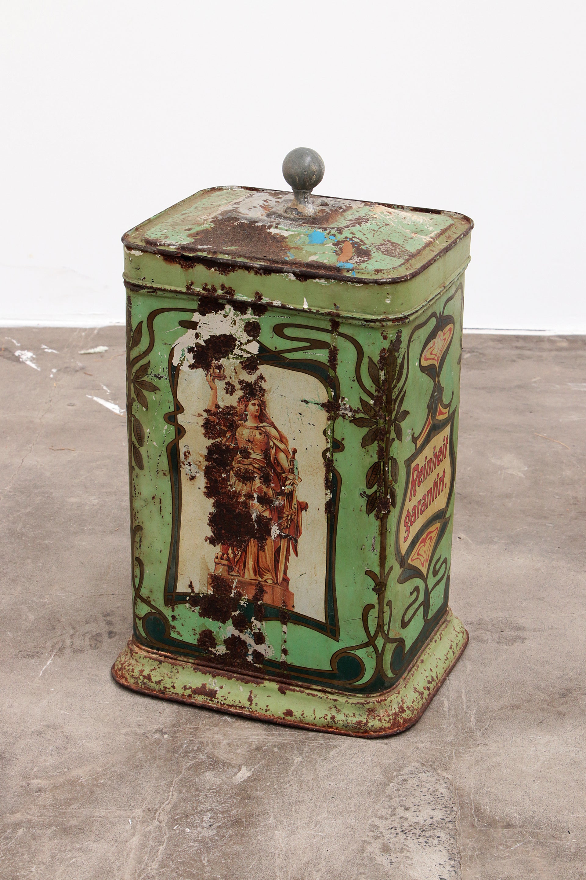 Vintage Berger's Germania-Cacao Bewaarblik 1900-1930