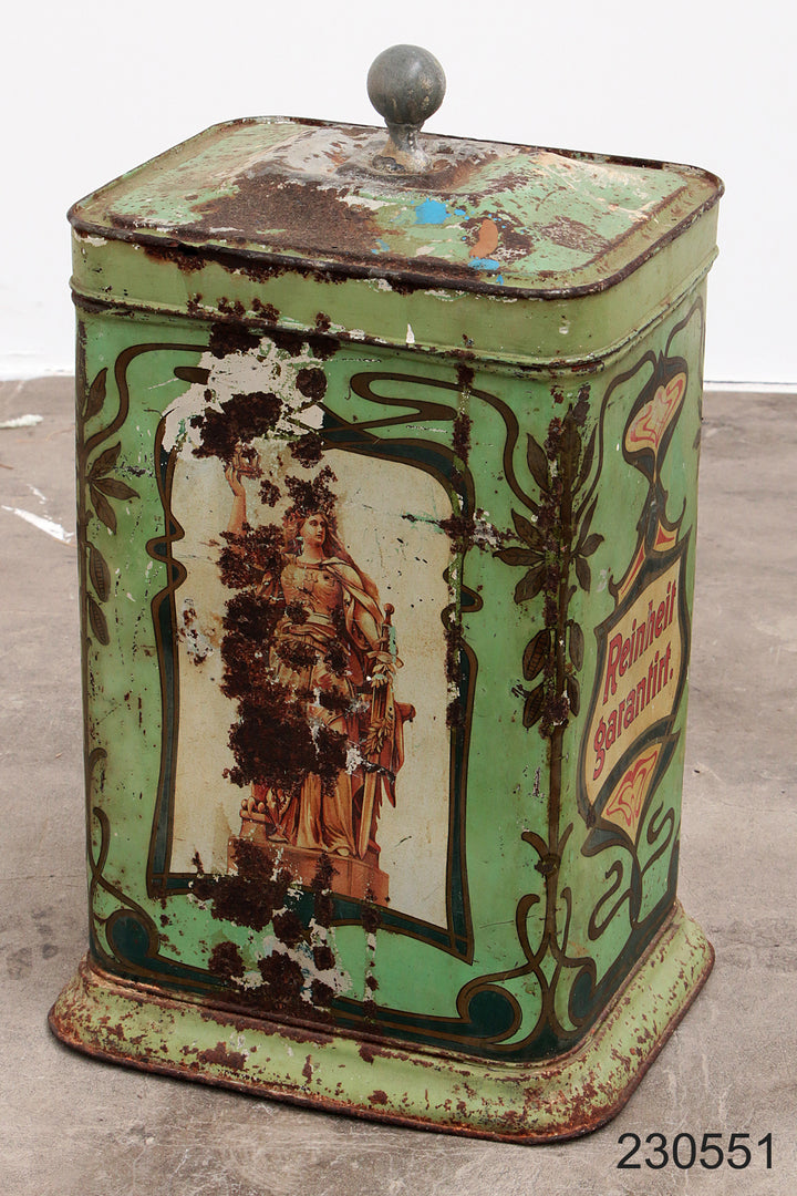 Vintage Berger's Germania-Cacao Bewaarblik 1900-1930