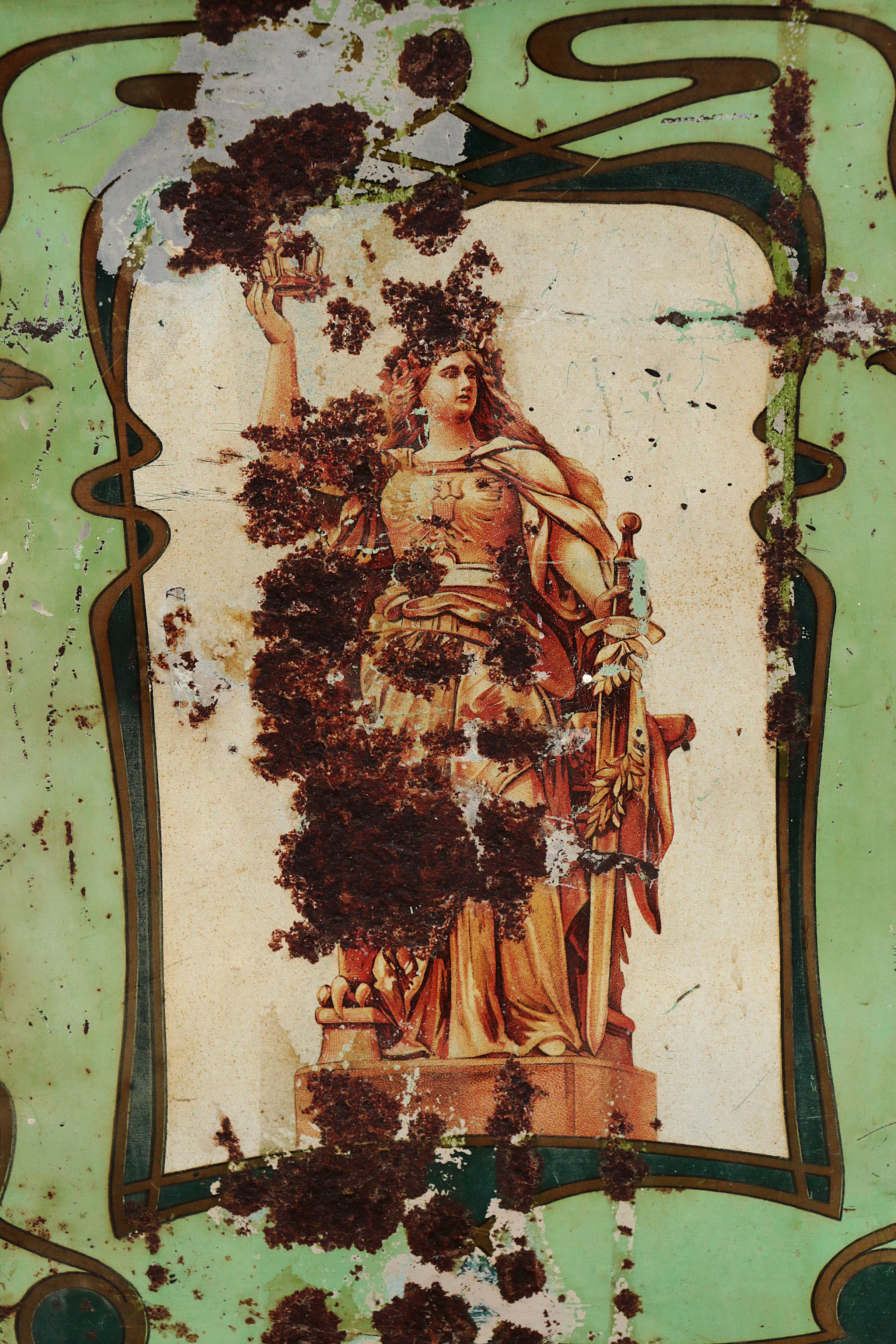 Vintage Berger's Germania-Cacao Bewaarblik 1900-1930