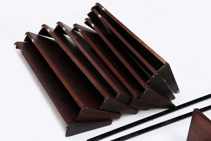 Modulair Donker houten Wandsysteem van Kai Kristiansen - FM Møbler