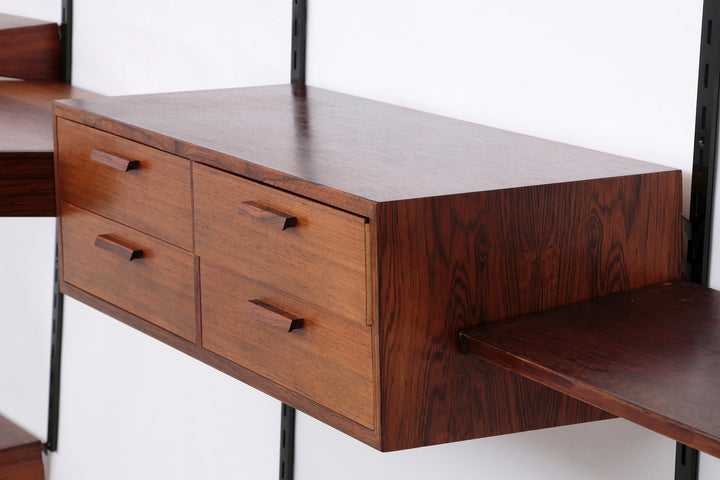 Modulair Donker houten Wandsysteem van Kai Kristiansen - FM Møbler