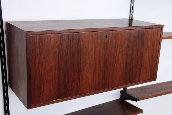 Modulair Donker houten Wandsysteem van Kai Kristiansen - FM Møbler