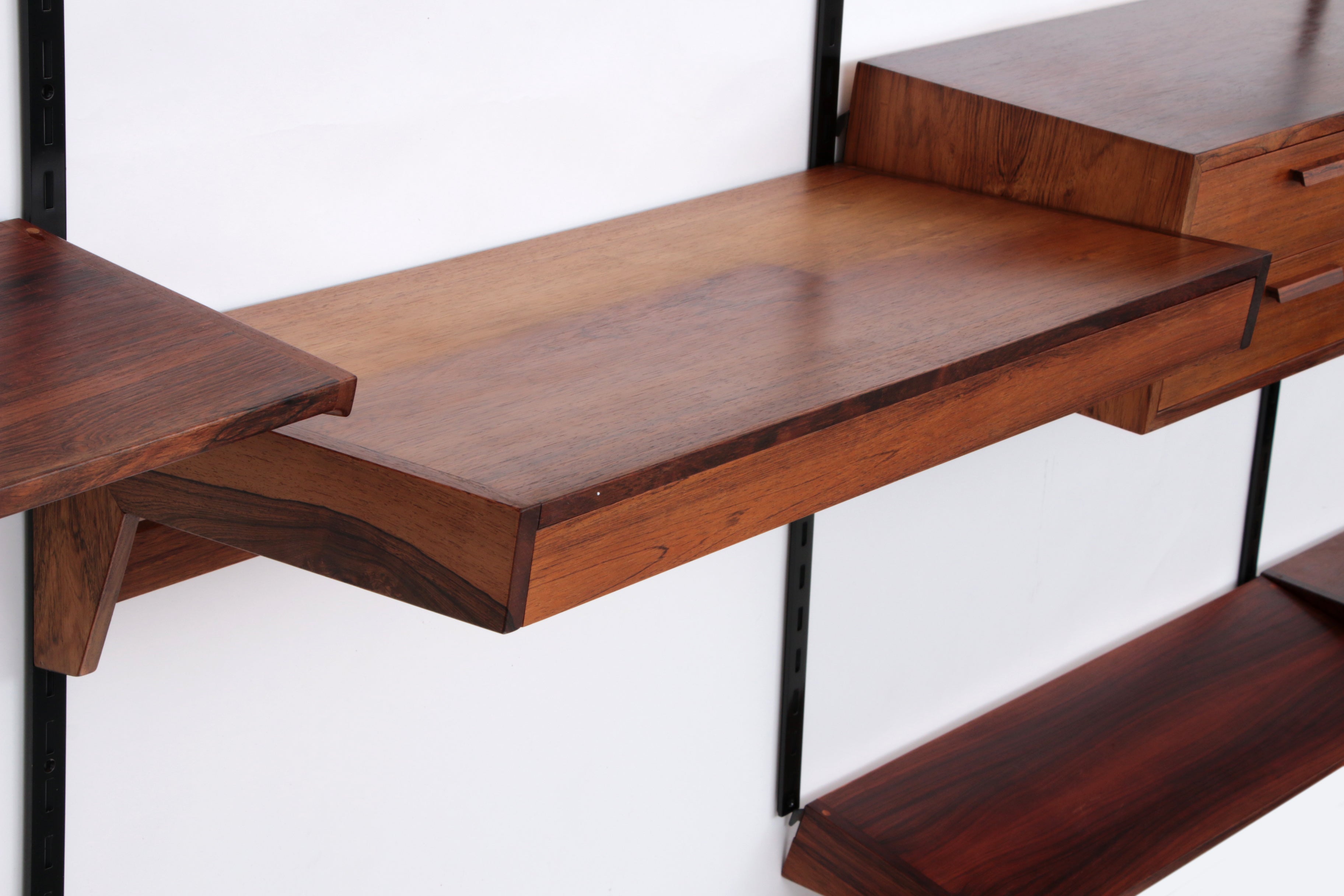 Modulair Donker houten Wandsysteem van Kai Kristiansen - FM Møbler