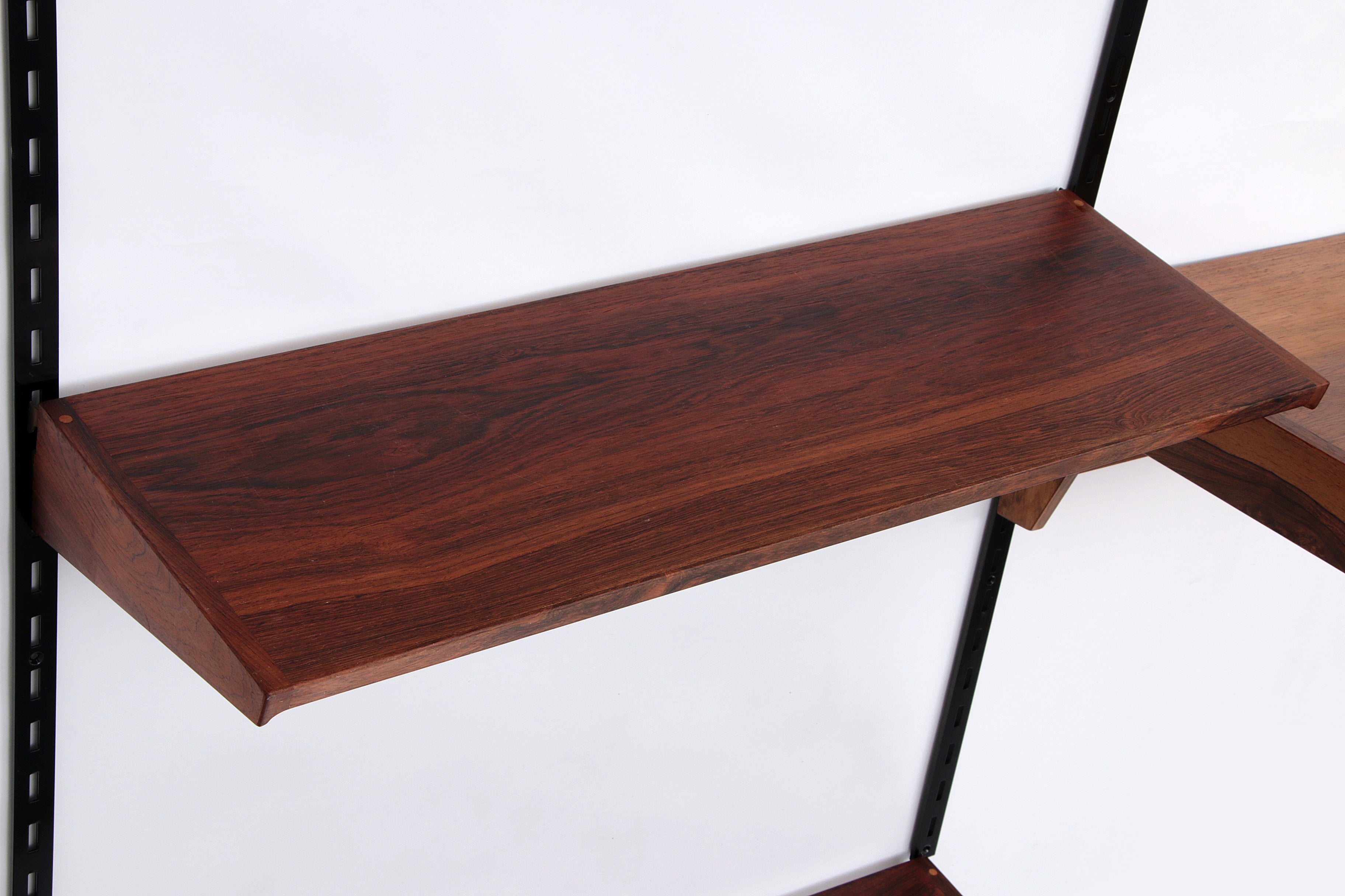 Modulair Donker houten Wandsysteem van Kai Kristiansen - FM Møbler