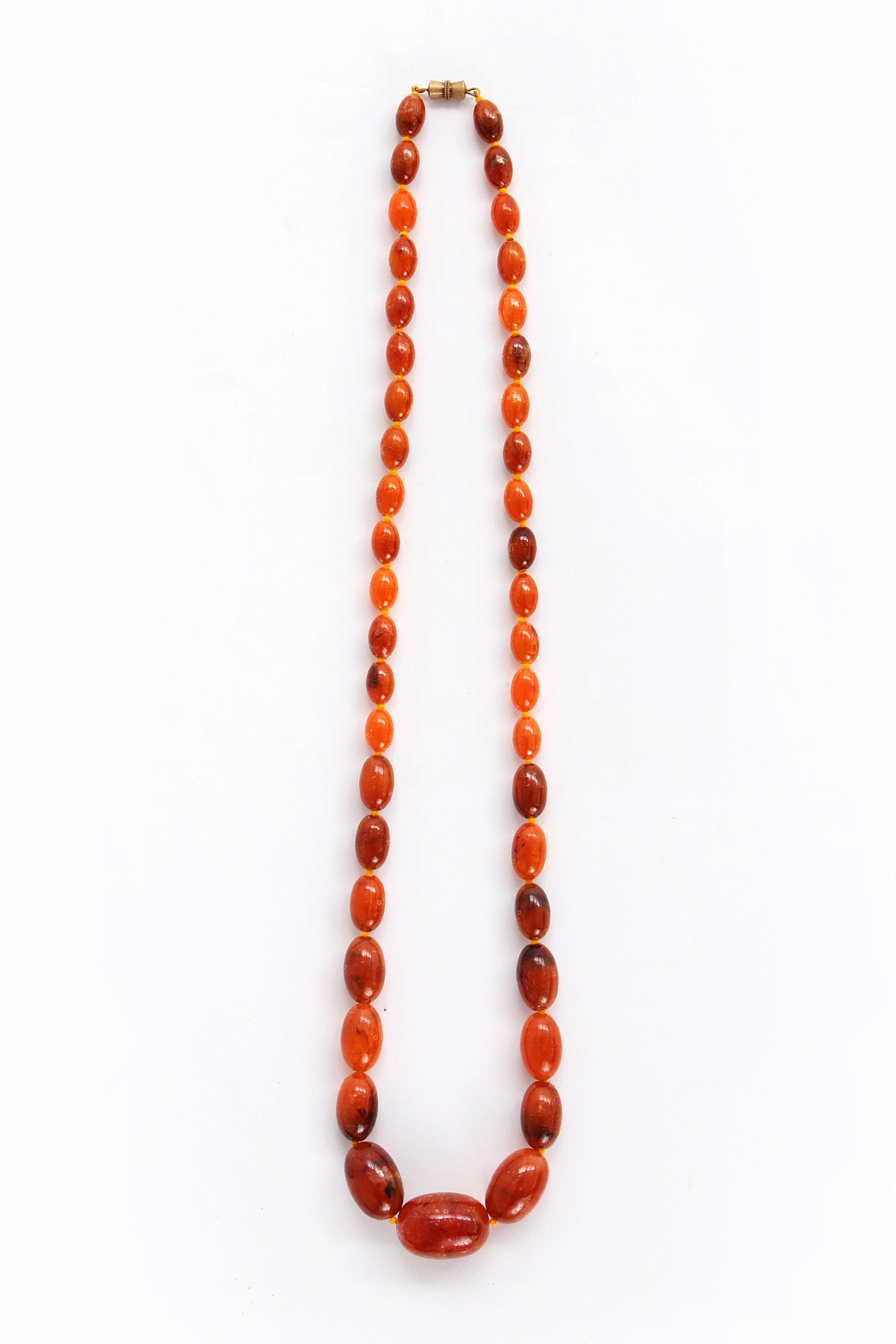 Vintage Amber Necklace - Unique Patina, 1960