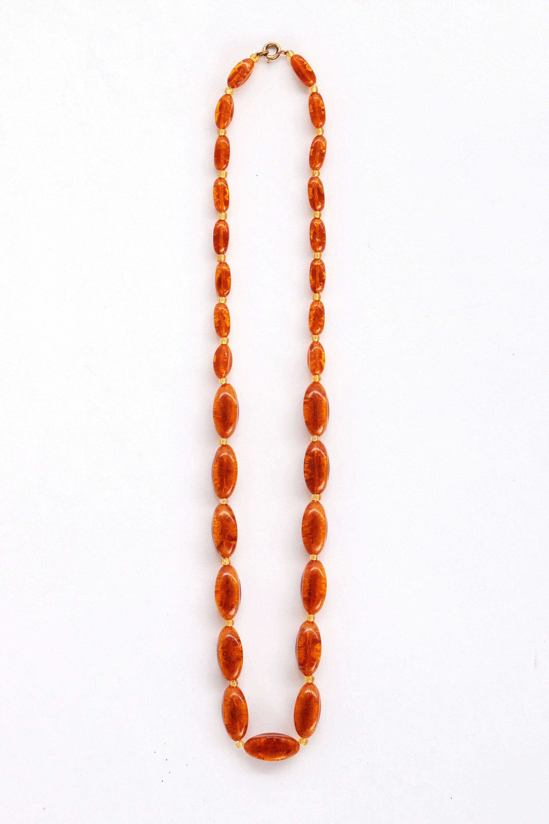 Vintage Amber Necklace - Unique Patina, 1960