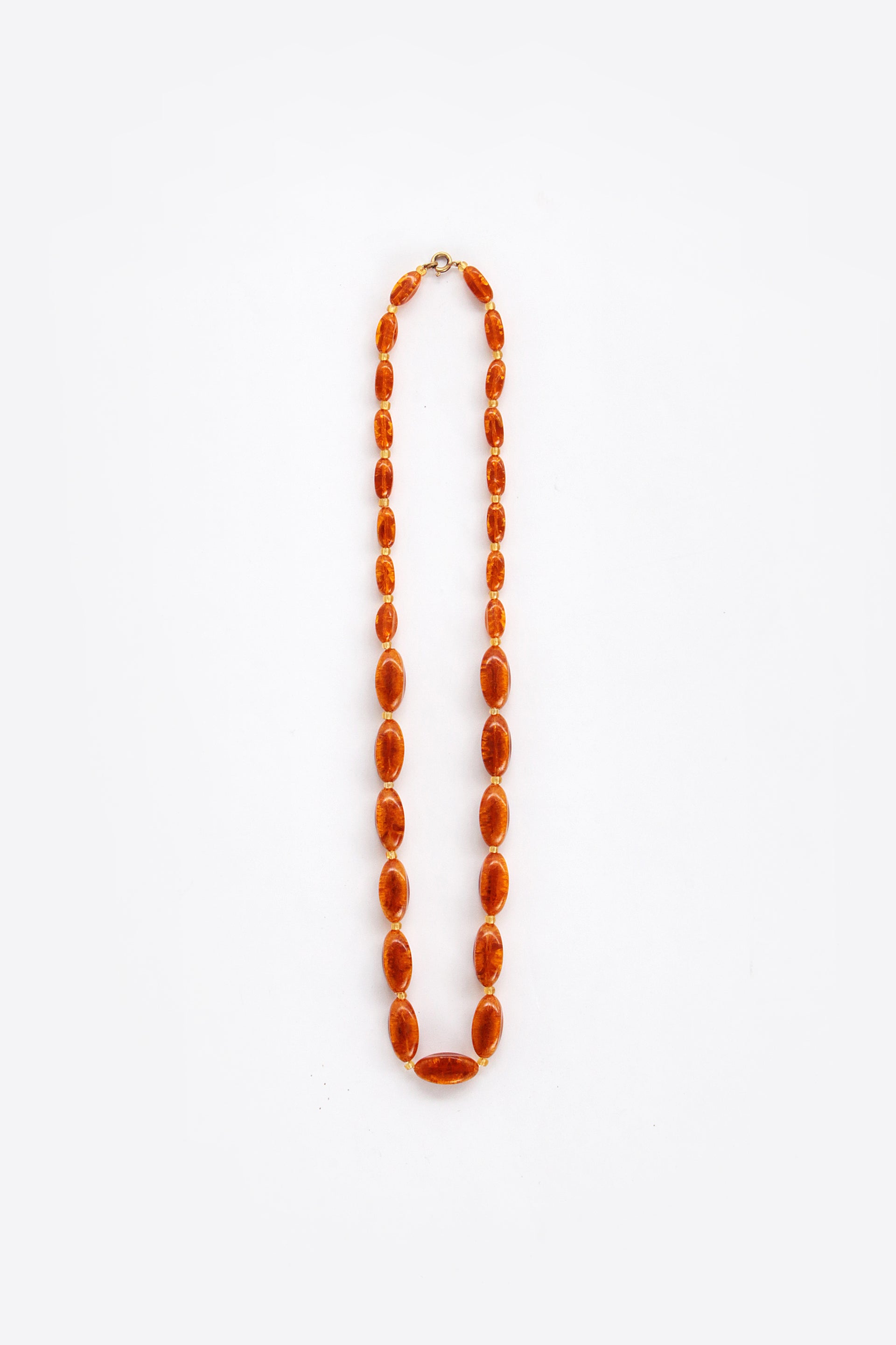 Vintage Amber Necklace - Unique Patina, 1960